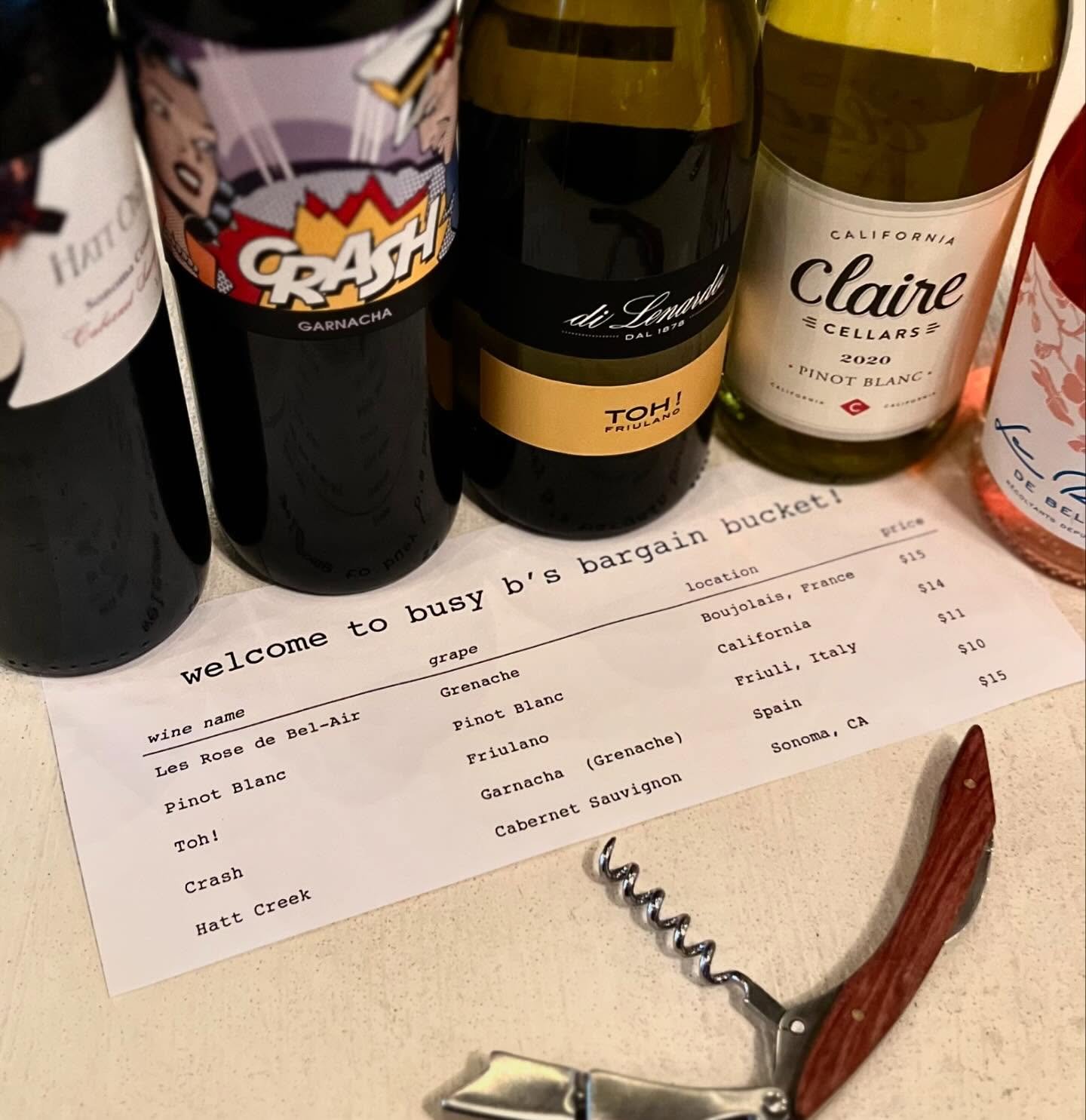 $10 tasting tonight &lsquo;till 8! #cheapjuice is good to find 💖🍷