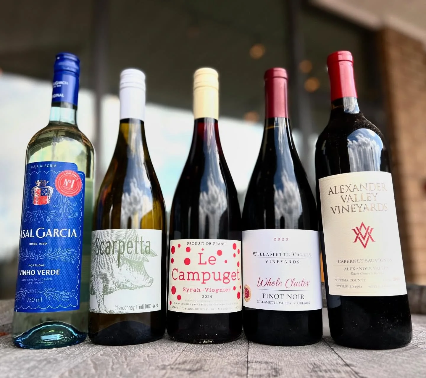 come down to vino_type for another lovely little trip around the world! from 4:00-9:00, try these five wines for just $15, and even learn a bit about them if you like! #winetasting in #chesterlandohio can&rsquo;t be beat!