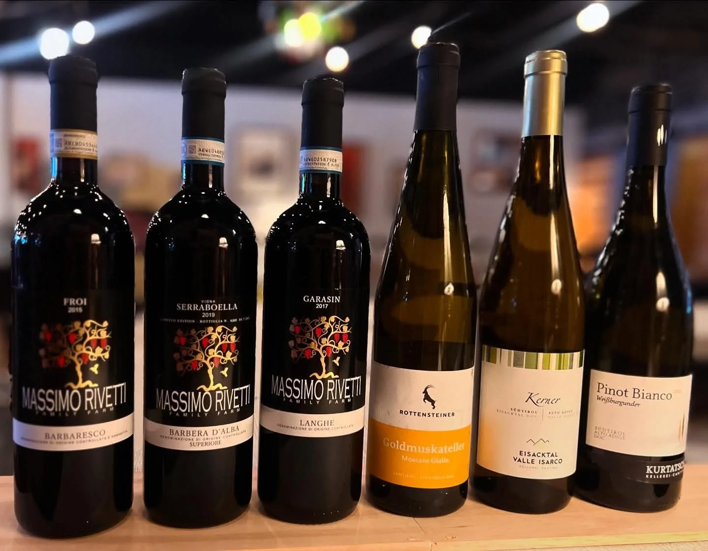 northern Italy tasting &amp; pour menu