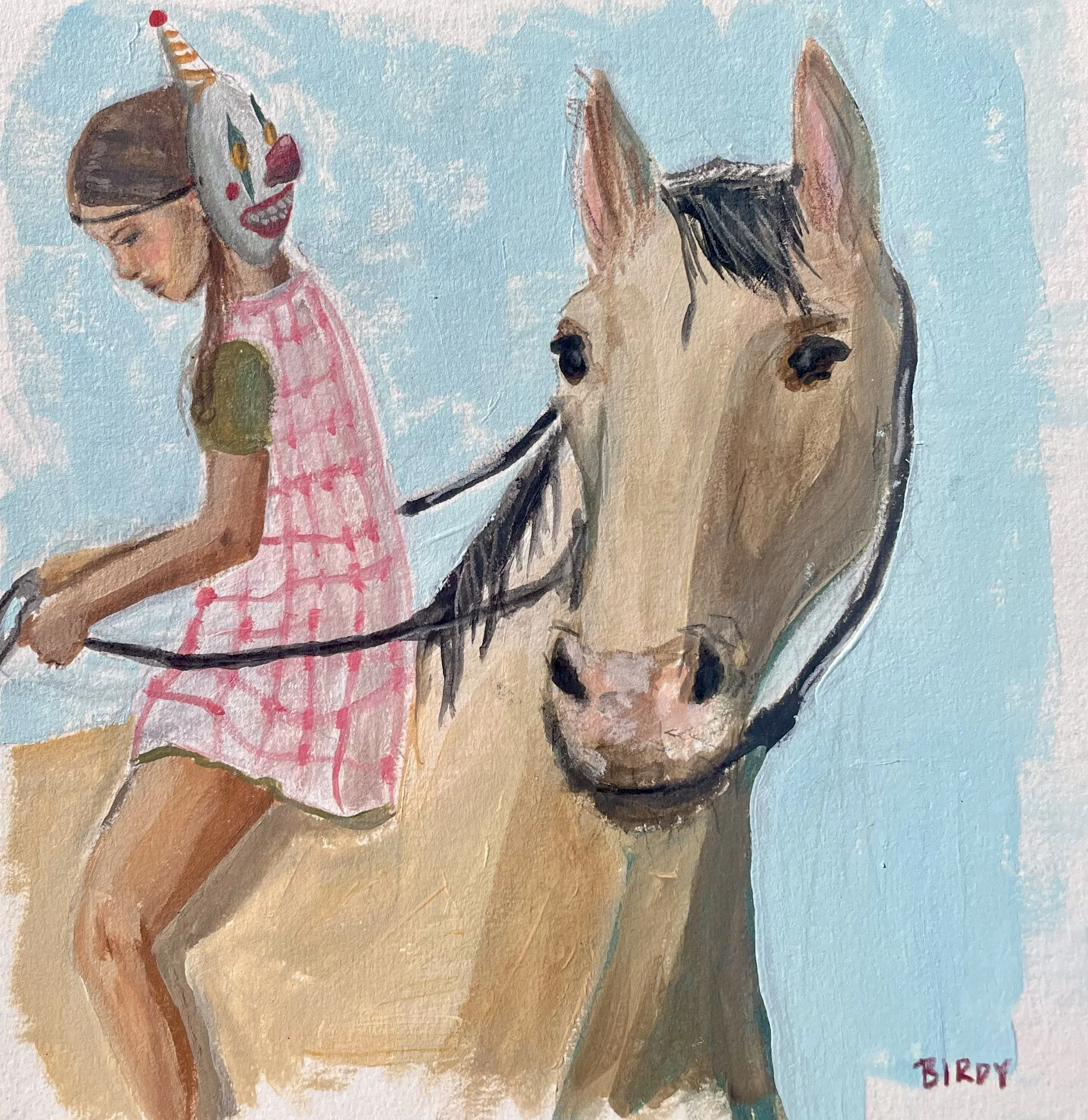"Can't Outsmart a Fool" | Acrylic and pencil on paper