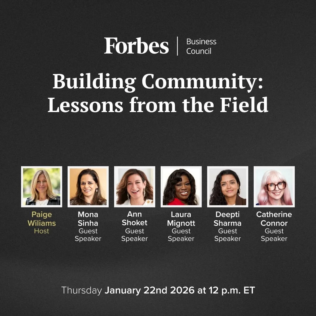 Forbes Council: Building Community: Lessons from the Field