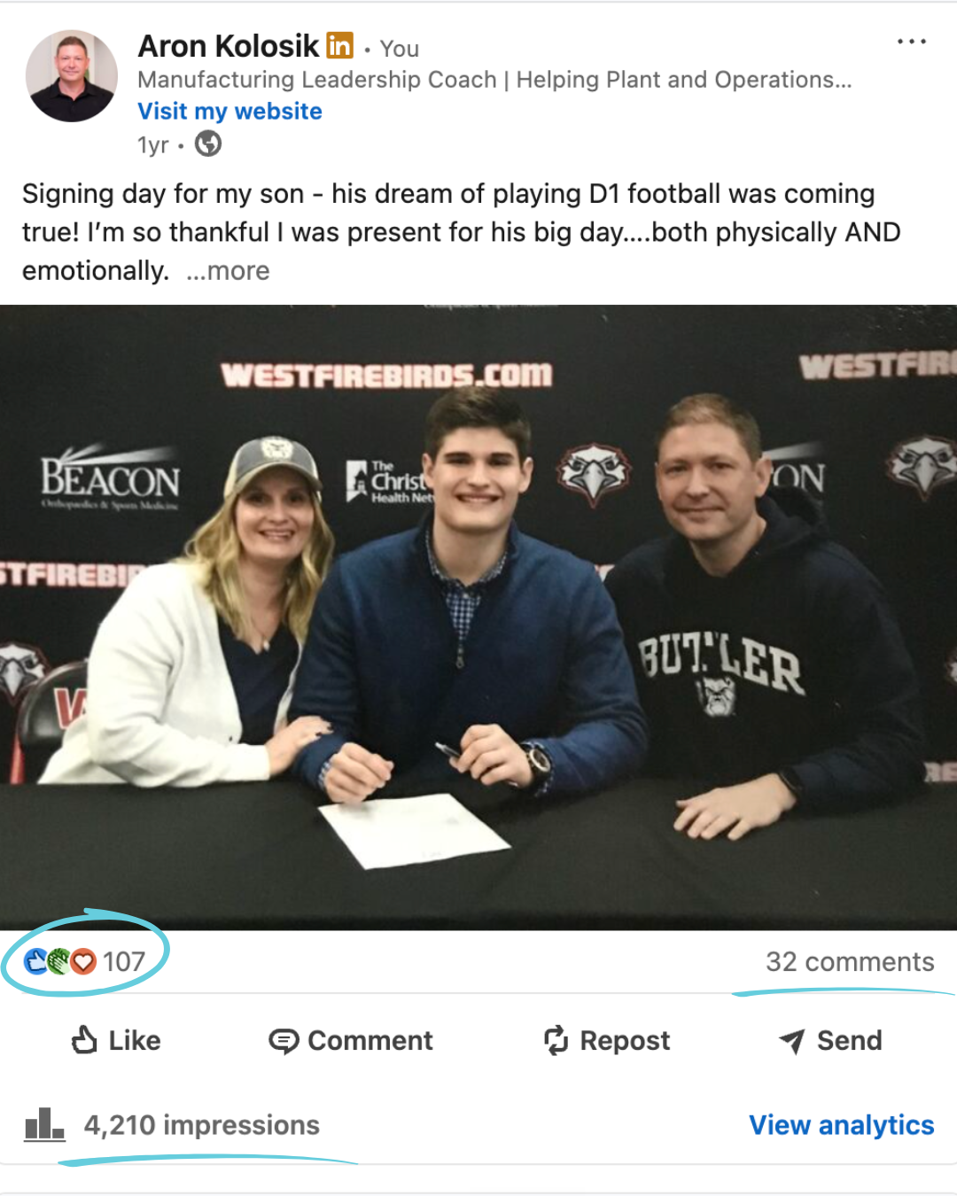 As seen on LinkedIn