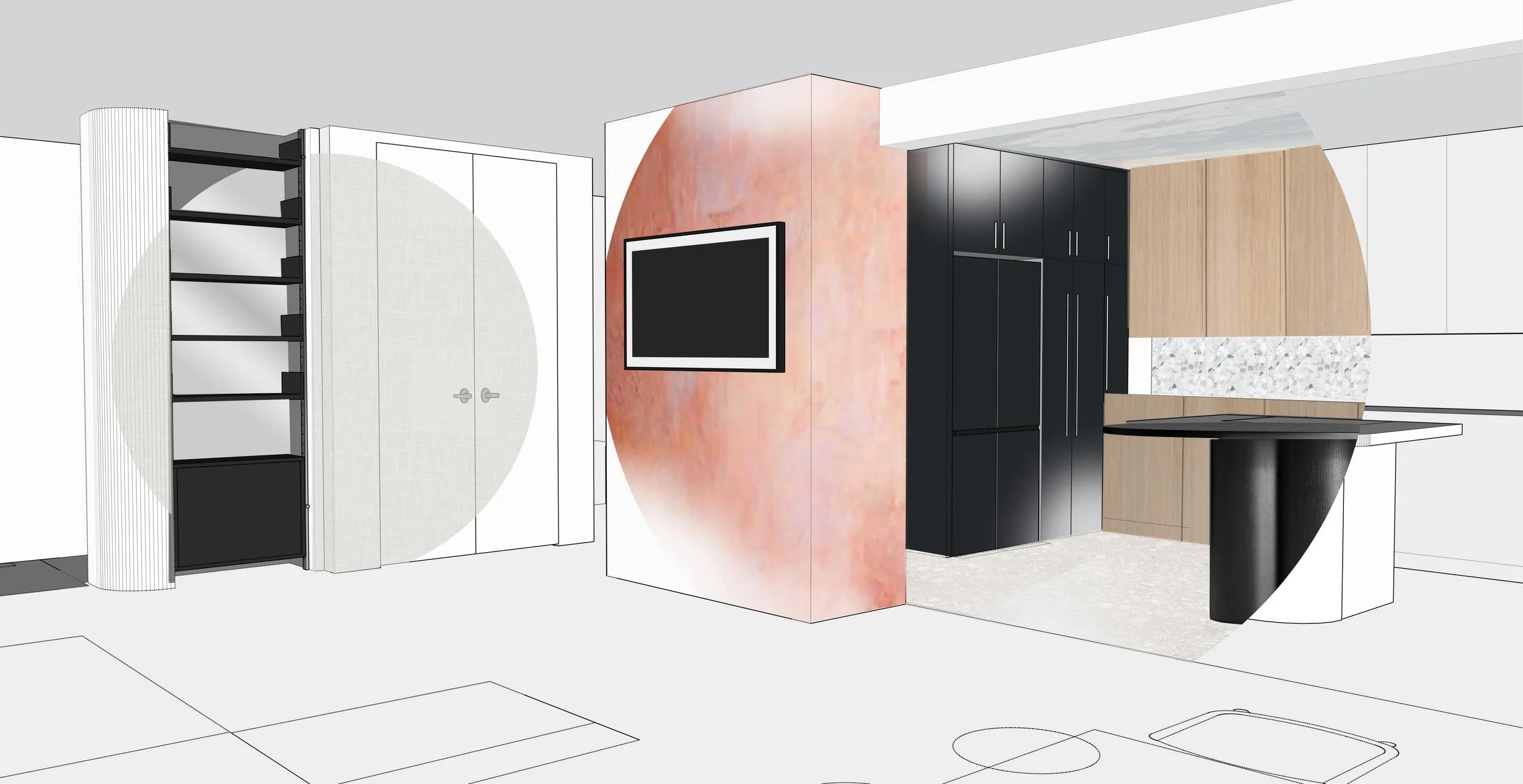 Proposed Living + Kitchen