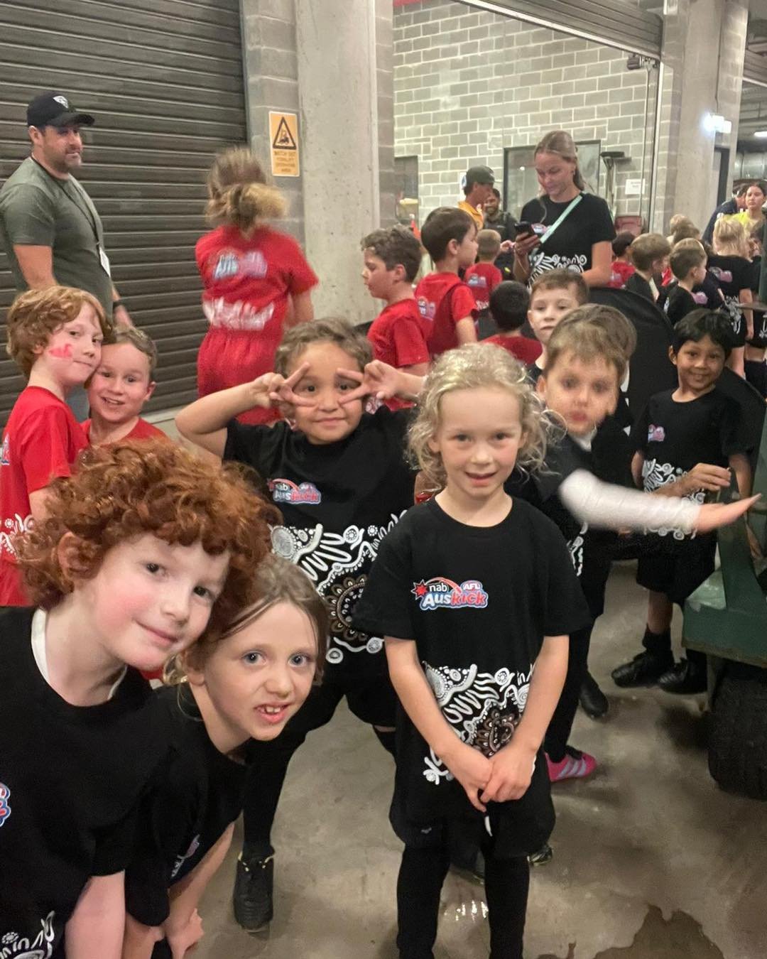 Some of our little Magpies waiting behind the scenes before half time Auskick at the SCG last night. 

Playing on the same ground as your footy heros in front of a massive crowd is all part of the Auskick experience at Wests Juniors. 

The seasons ju