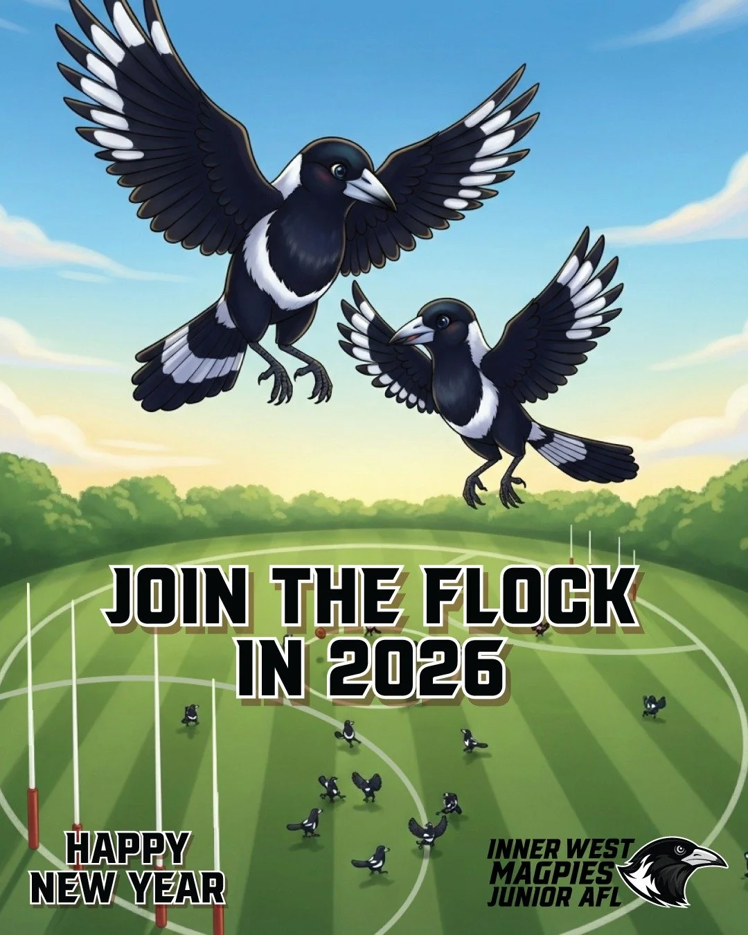 🦅 We&rsquo;re building a big, happy family for 2026!

The Inner West Magpies started as a small flock, but look at us now! We are looking for new friends to join us on the field this year.

Whether your child is a "Pip" (eager to play) or 