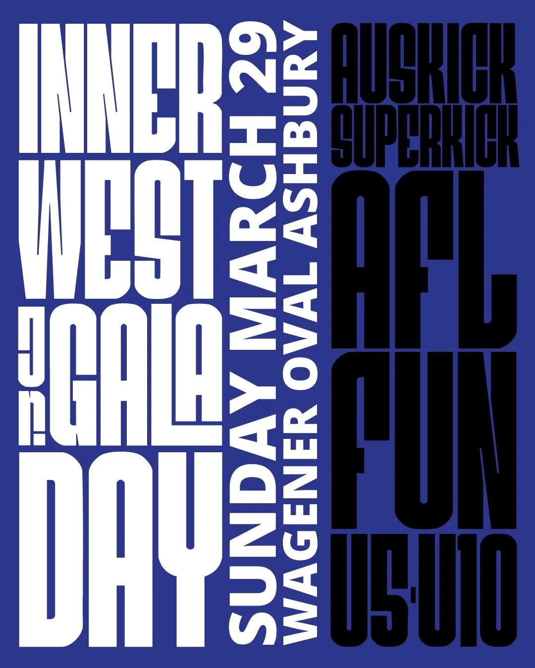 Get ready, Inner West! This Sunday, March 29th, we are making history with the first-ever Inner West Jr. Gala Day!

From our youngest Auskickers to our rising stars in the U11s, it&rsquo;s going to be a massive day of footy, fun, and community spirit