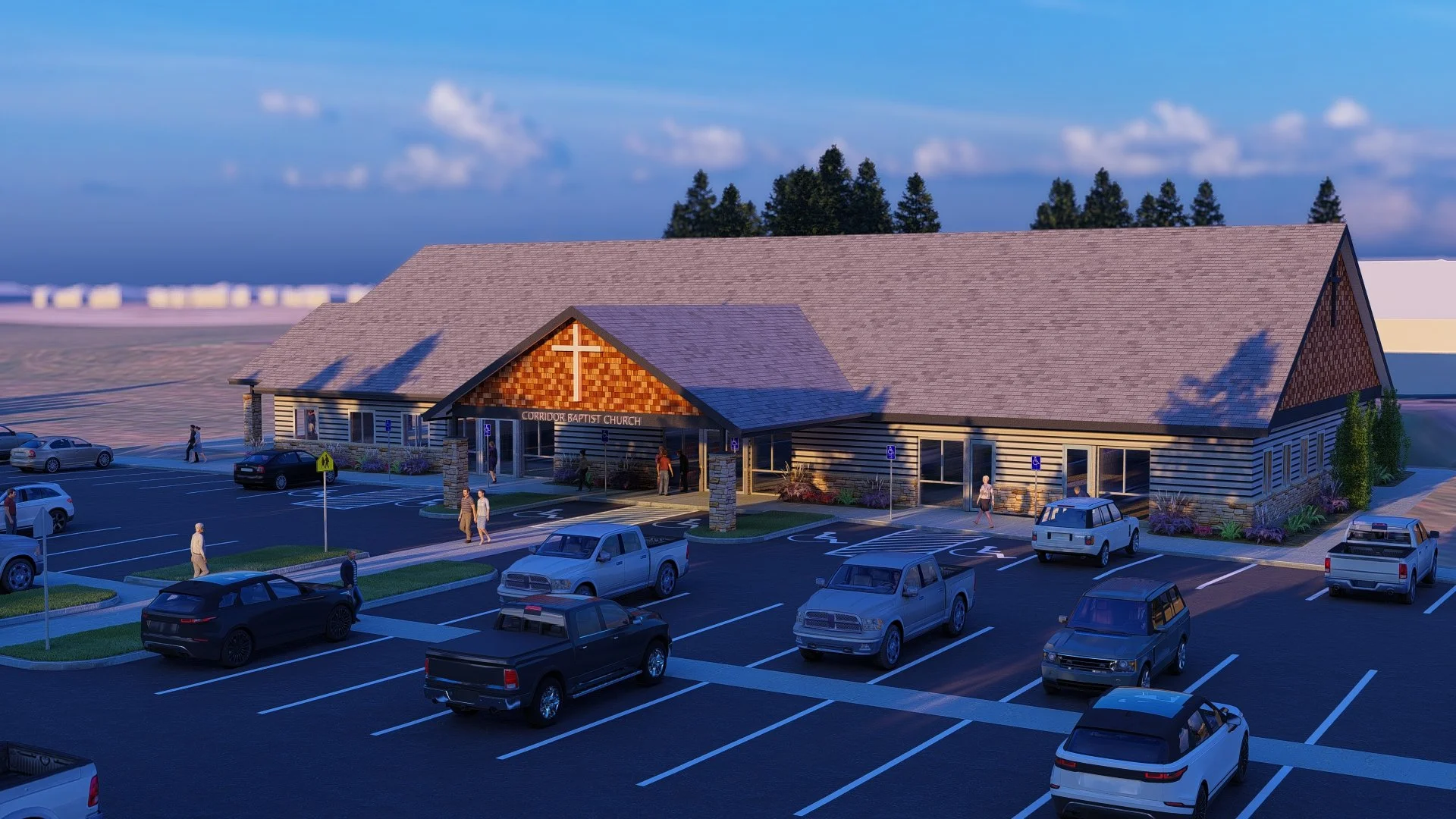 Rendering of Corridor Baptists' new facility 