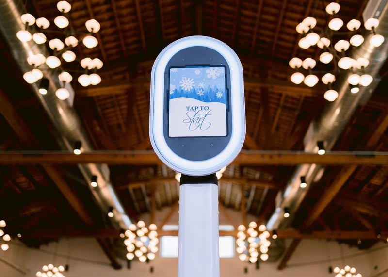 Opto Booth Go digital sharing screen during a wedding event
