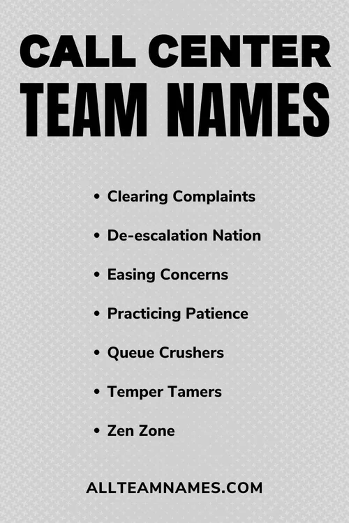 Names Example For Teamwork Discover over 200 clever and professional customer service team names ...