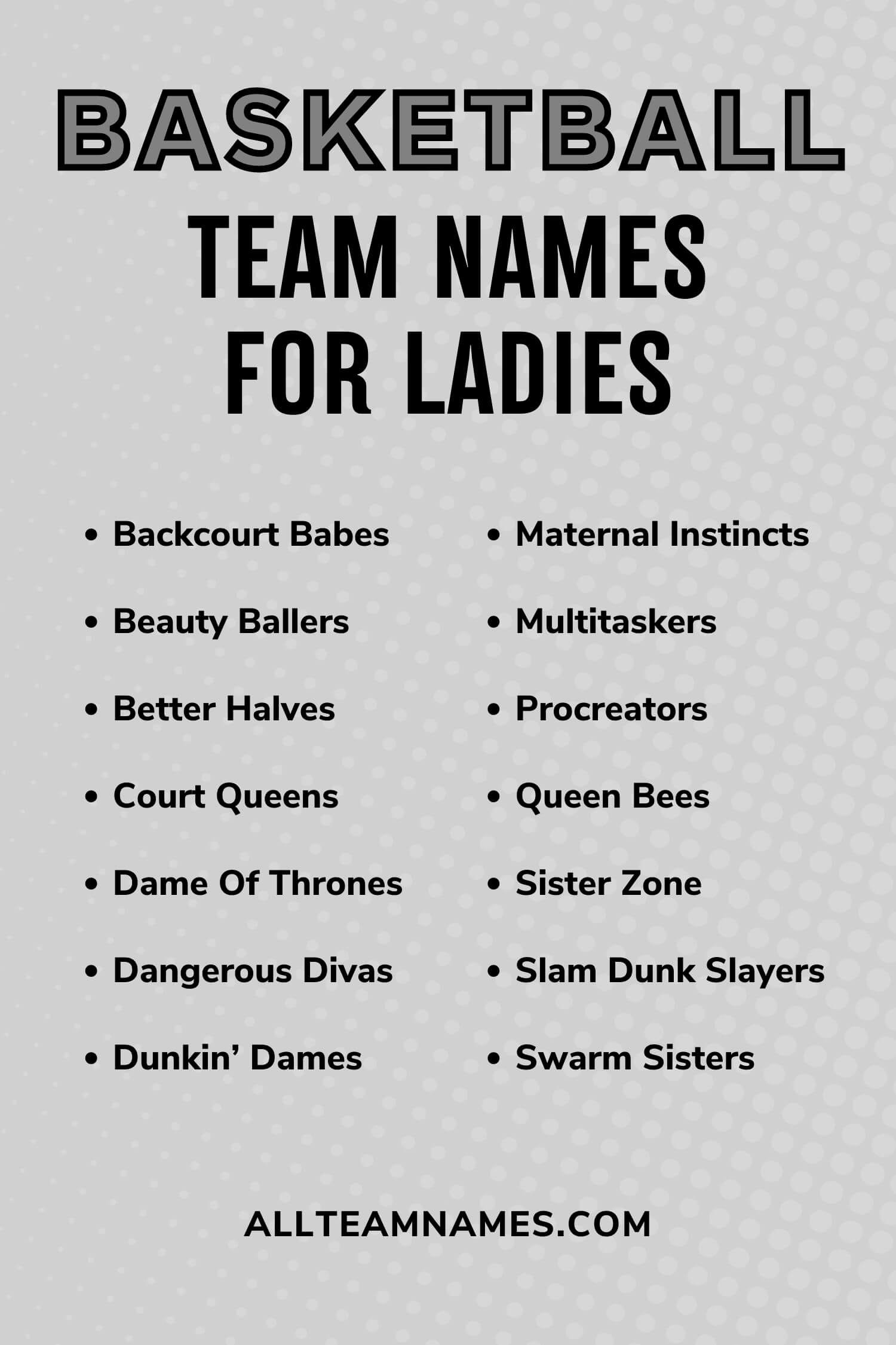 217 Best Basketball Team Names To
