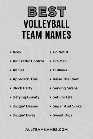 111 Volleyball Team Names That Are A Hit