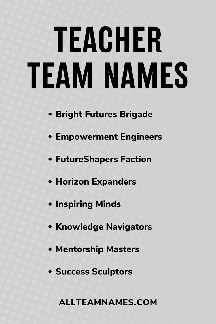 213 Fun Teacher Group Names: Graded And Themed