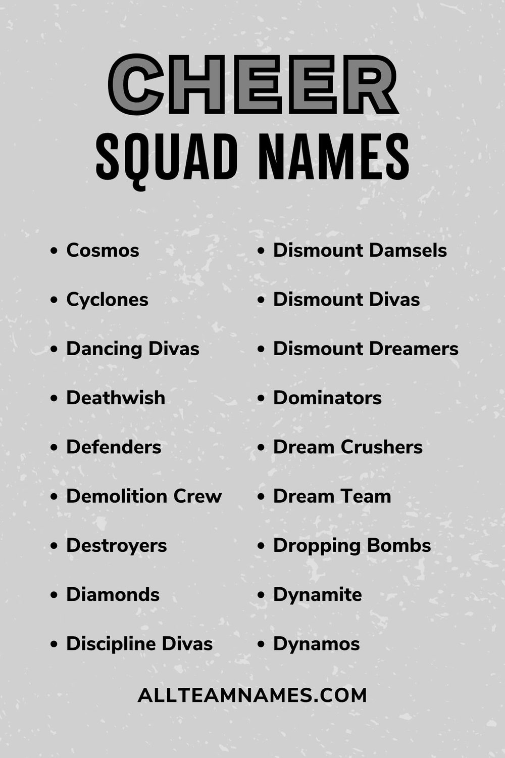 218 Captivating Cheer Team Names For Your Squad