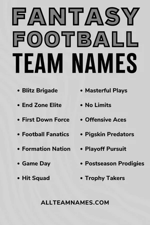 397 Fantasy Football Team Names (From Funny To Pop Culture)