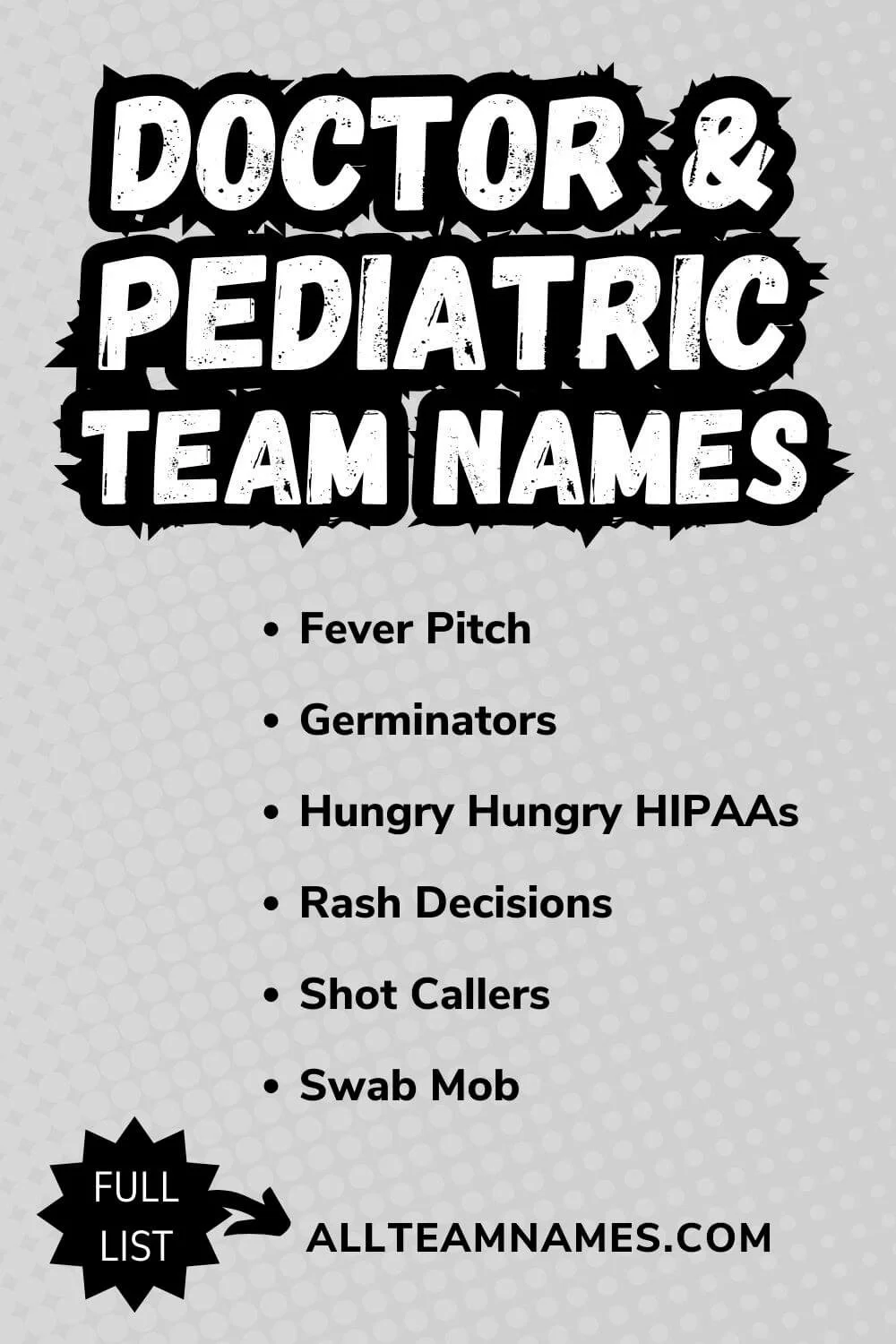 267 Best Medical Team Names For Every Field Of Medicine