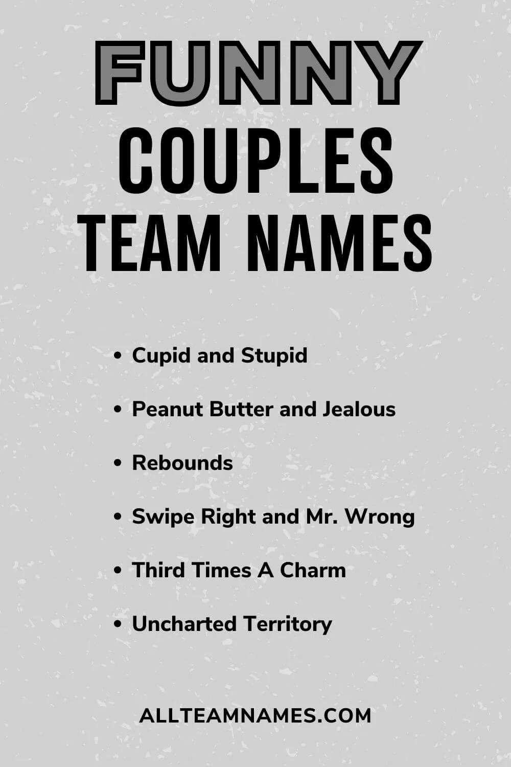 197 Creative Couple Team Names (From Funny To Cringe-Worthy)