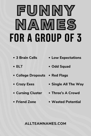 319 Best Trio Name Ideas For A Group Of 3 Friends