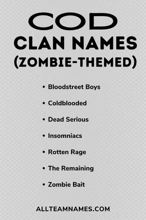 Cod Army Names 273 Best Clan Names For COD (Call Of Duty) - Organized By Theme