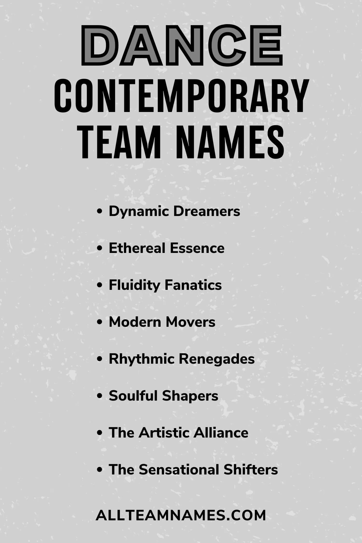 271 Dynamic Group Names For Dance Teams