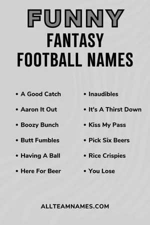 397 Fantasy Football Team Names (From Funny To Pop Culture)