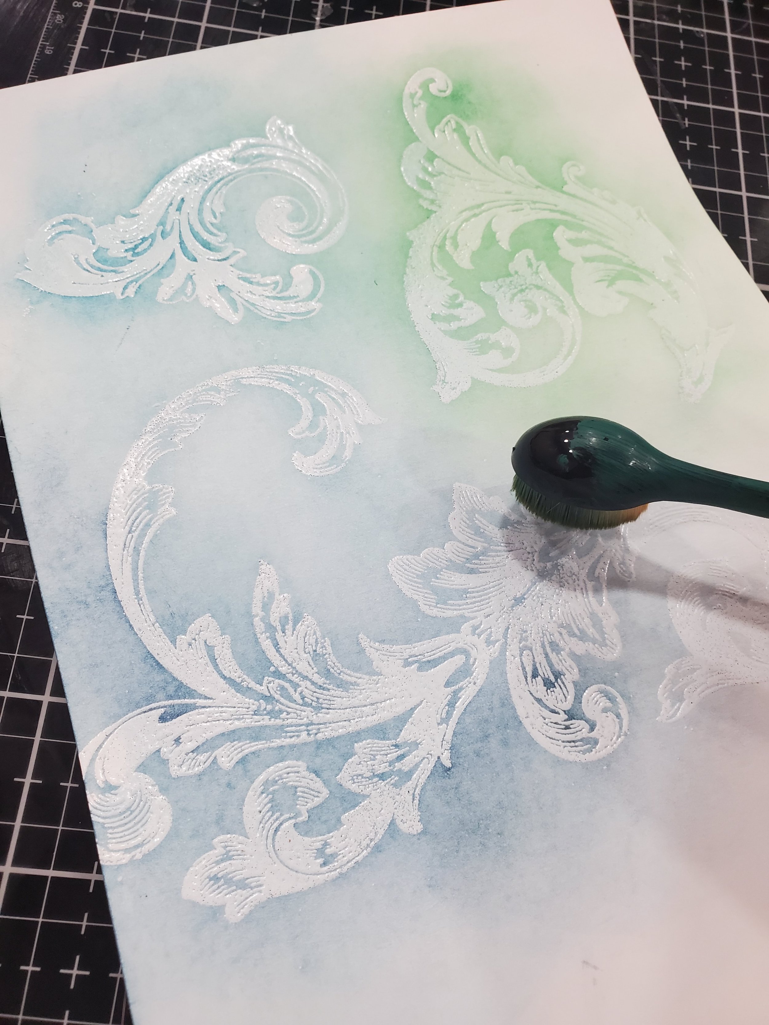 Blend ink to desired hue