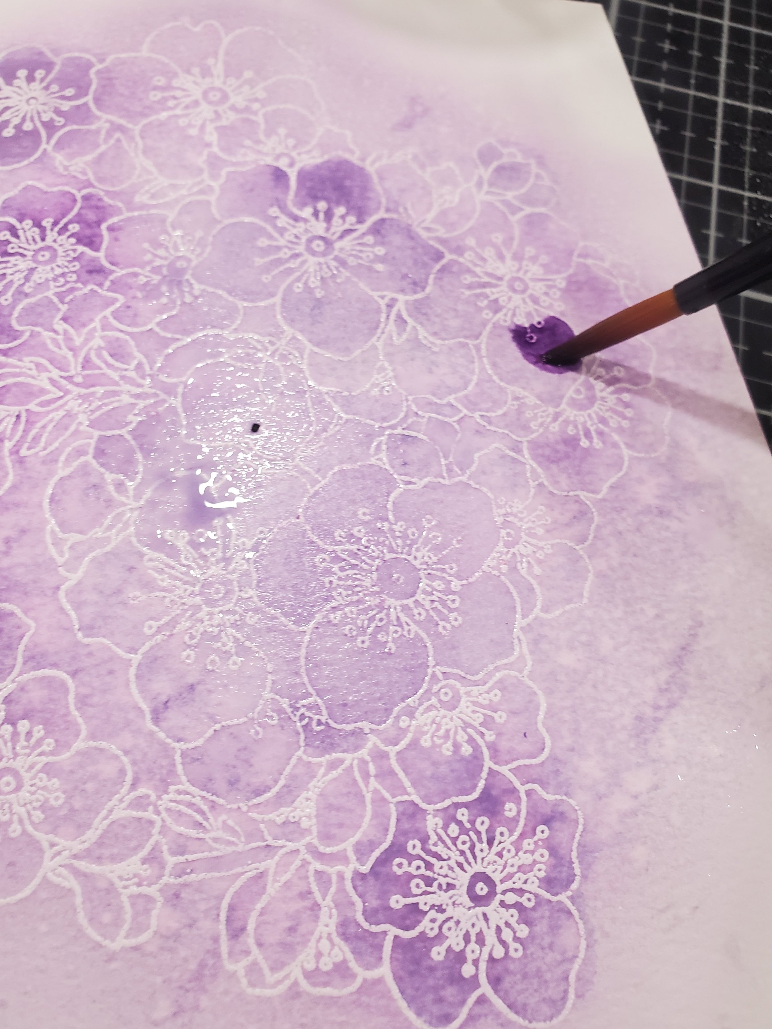 Add water to ink to make a watercolor