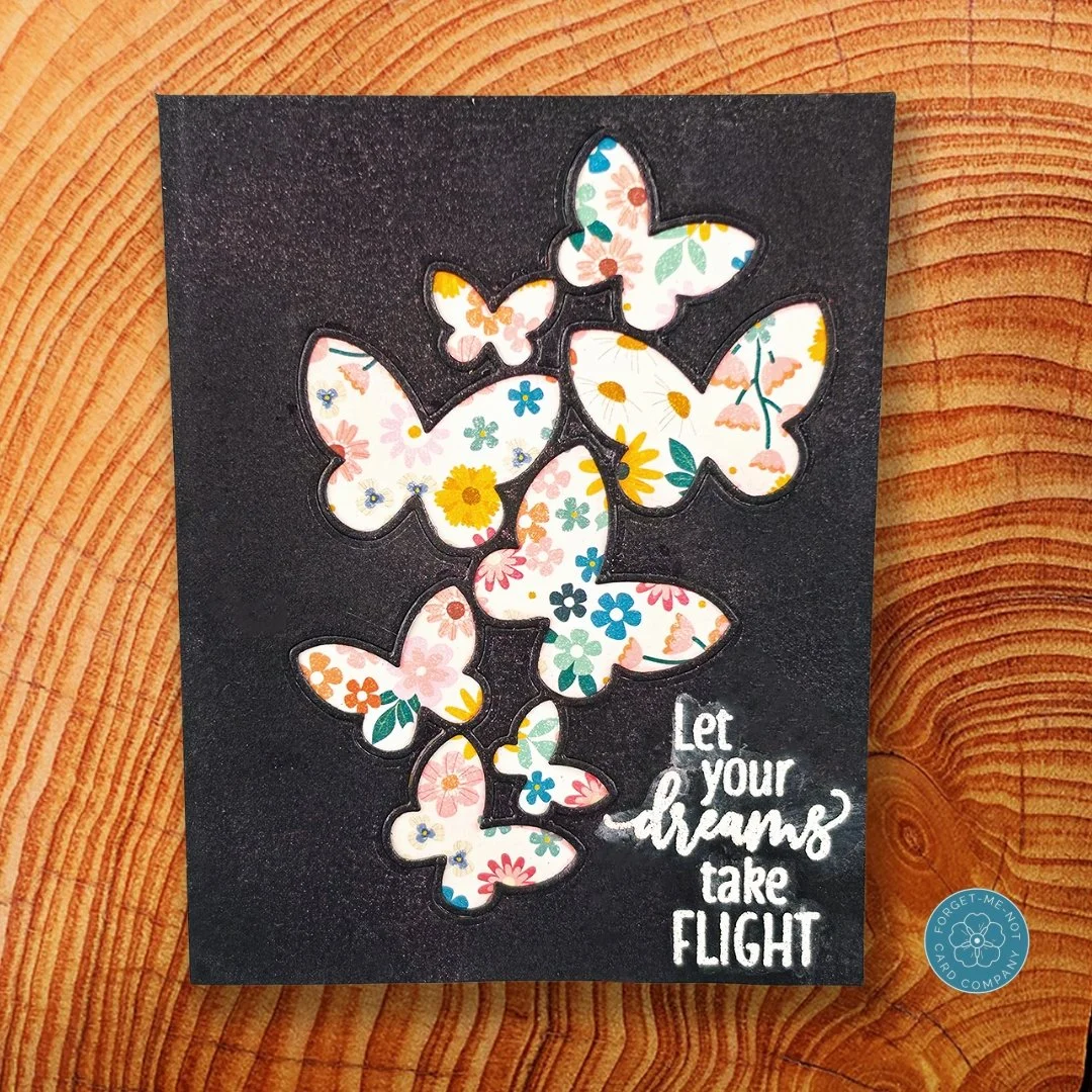 Good day, fellow crafters! 🦋✨I had so much fun with this layout yesterday that I created a second one and tried out a different shimmer spray. This one was more of a Raspberry color. Like the gold from yesterday, it did stain the heat embossing, whi