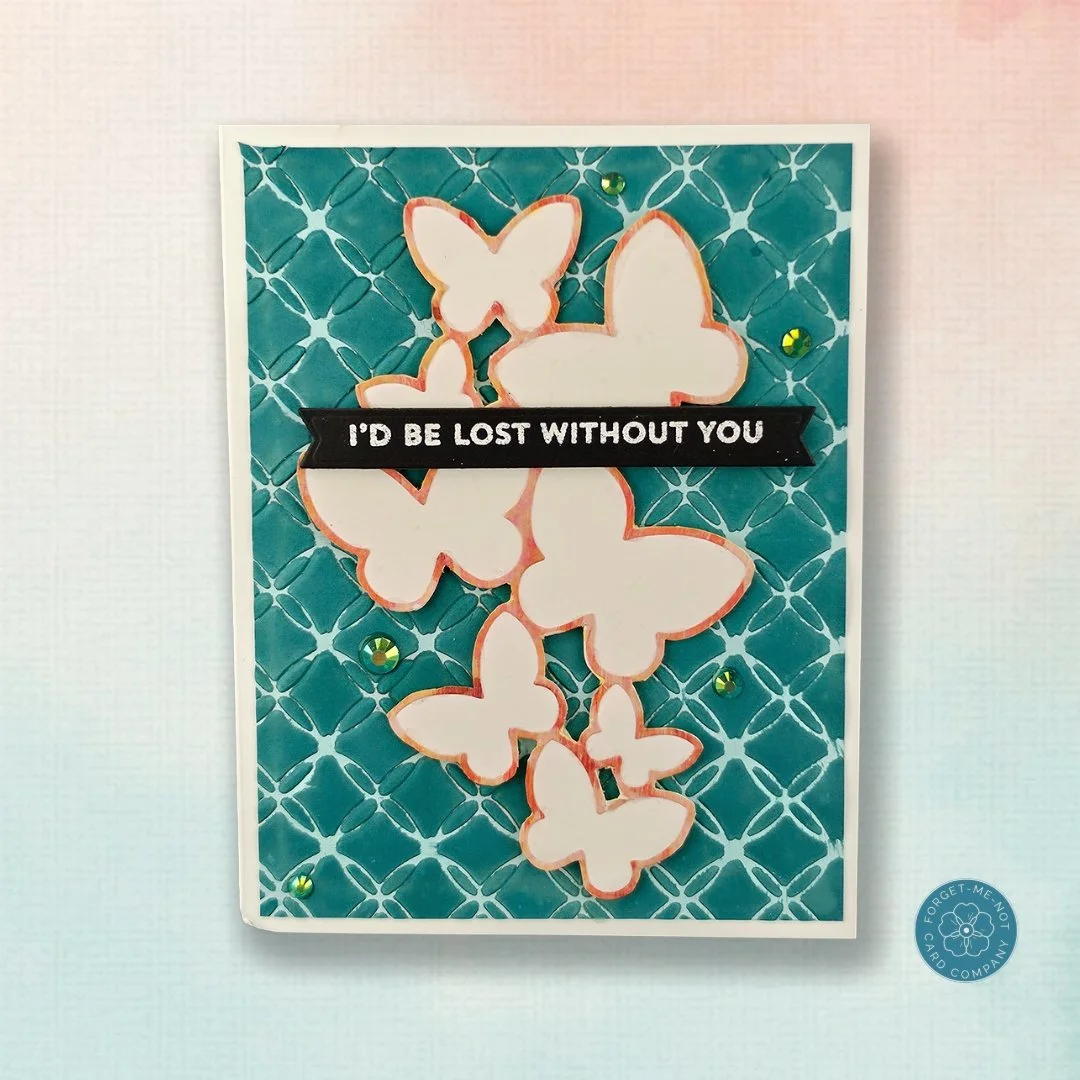 Good day, fellow crafters! 🦋✨I put together this layered card using a geometric background that I just couldn't resist&mdash;the pattern kind of reminded me of butterfly wings, so it felt like the perfect match for all these delicate die-cuts!

Ther