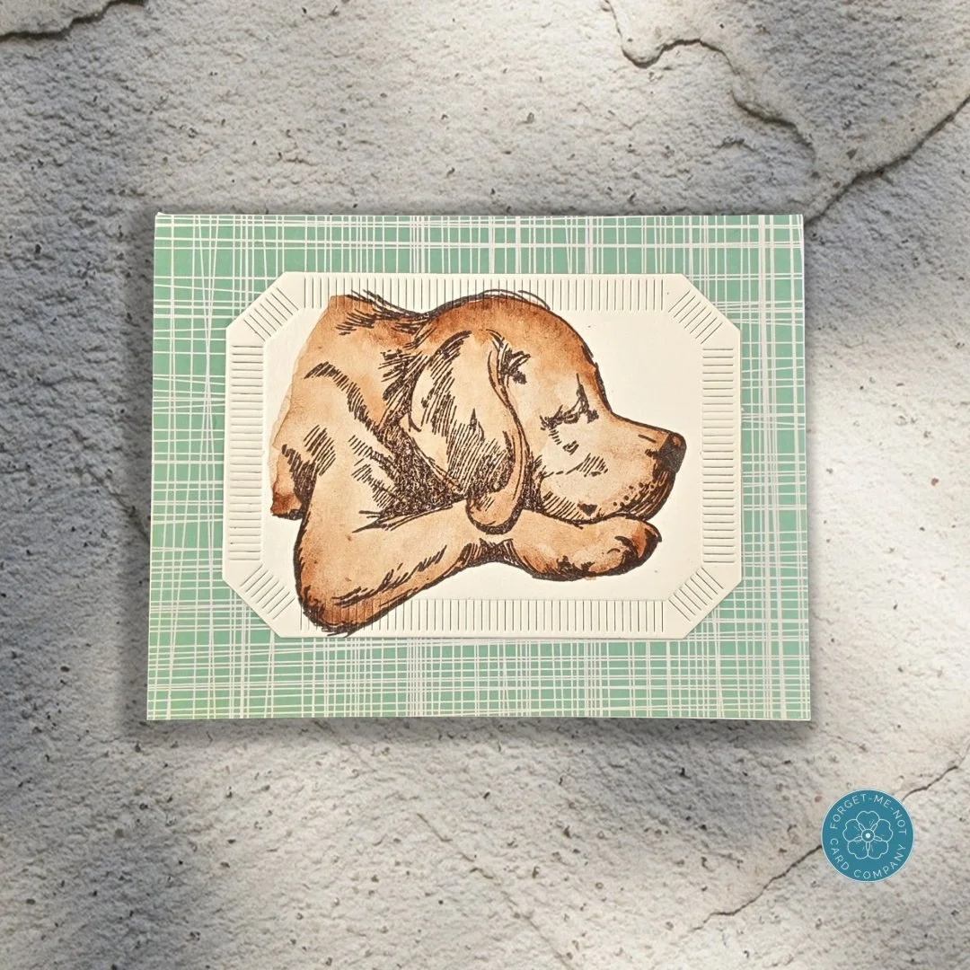 Good day, fellow crafters. Sharing a little piece of my heart today with this handmade greeting card featuring a sleeping puppy. 🐾✨

There is nothing quite like capturing the quiet, cozy moments of our furry friends through paper crafting. For this 