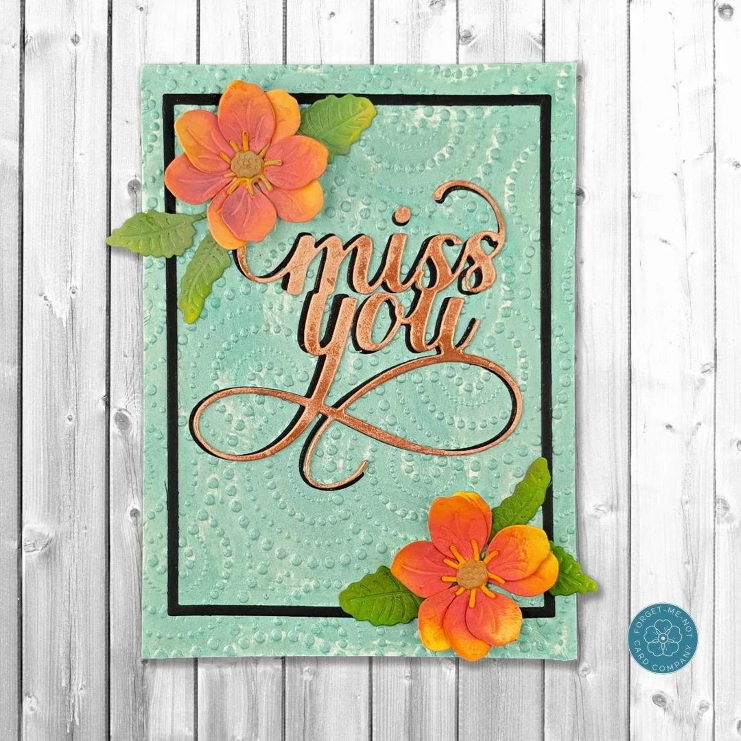 Good day, fellow crafters. This soft and elegant handmade greeting card balances a beautiful mint green embossed backdrop with vibrant coral florals to send a thoughtful message across the miles. 🌿🌸 I recently had the absolute pleasure of taking th