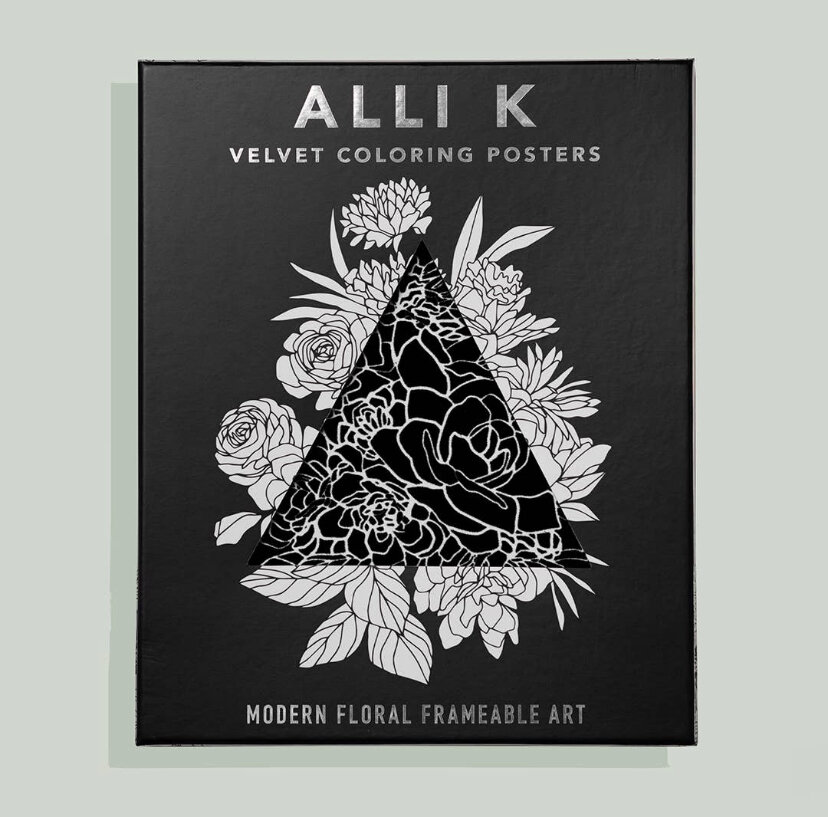 Velvet Coloring Posters: Modern Floral Wall Art — ilo