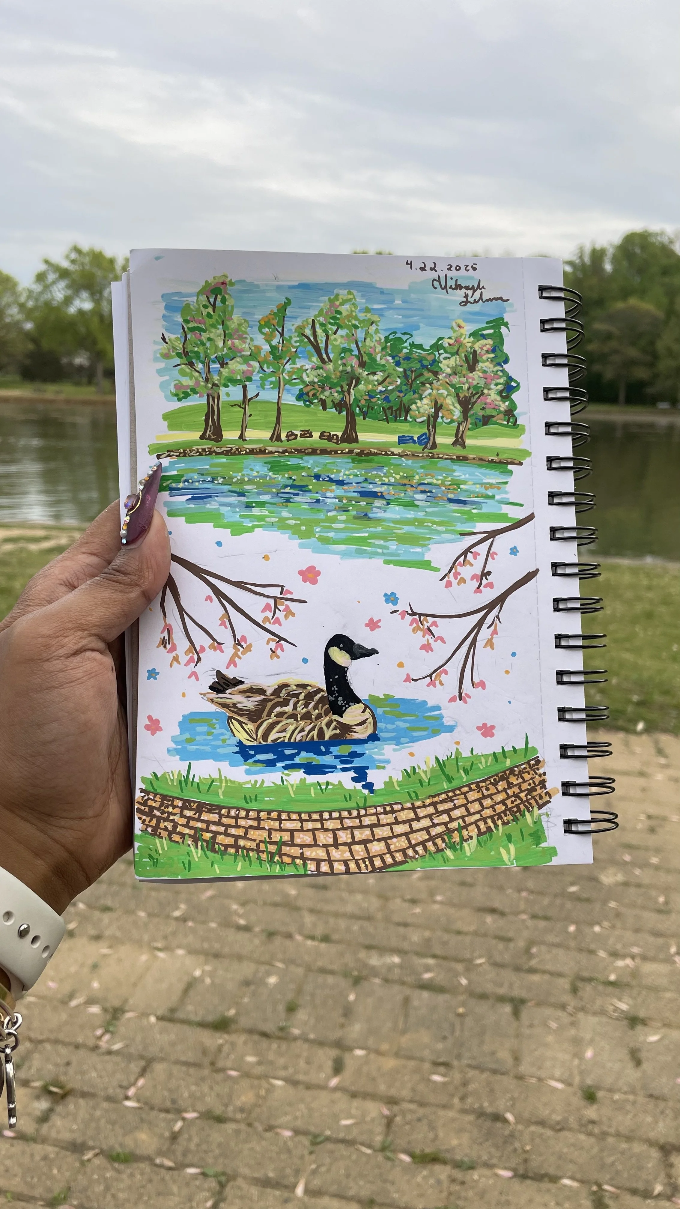 (one of) Plein Air Nature study - Acrylic Marker