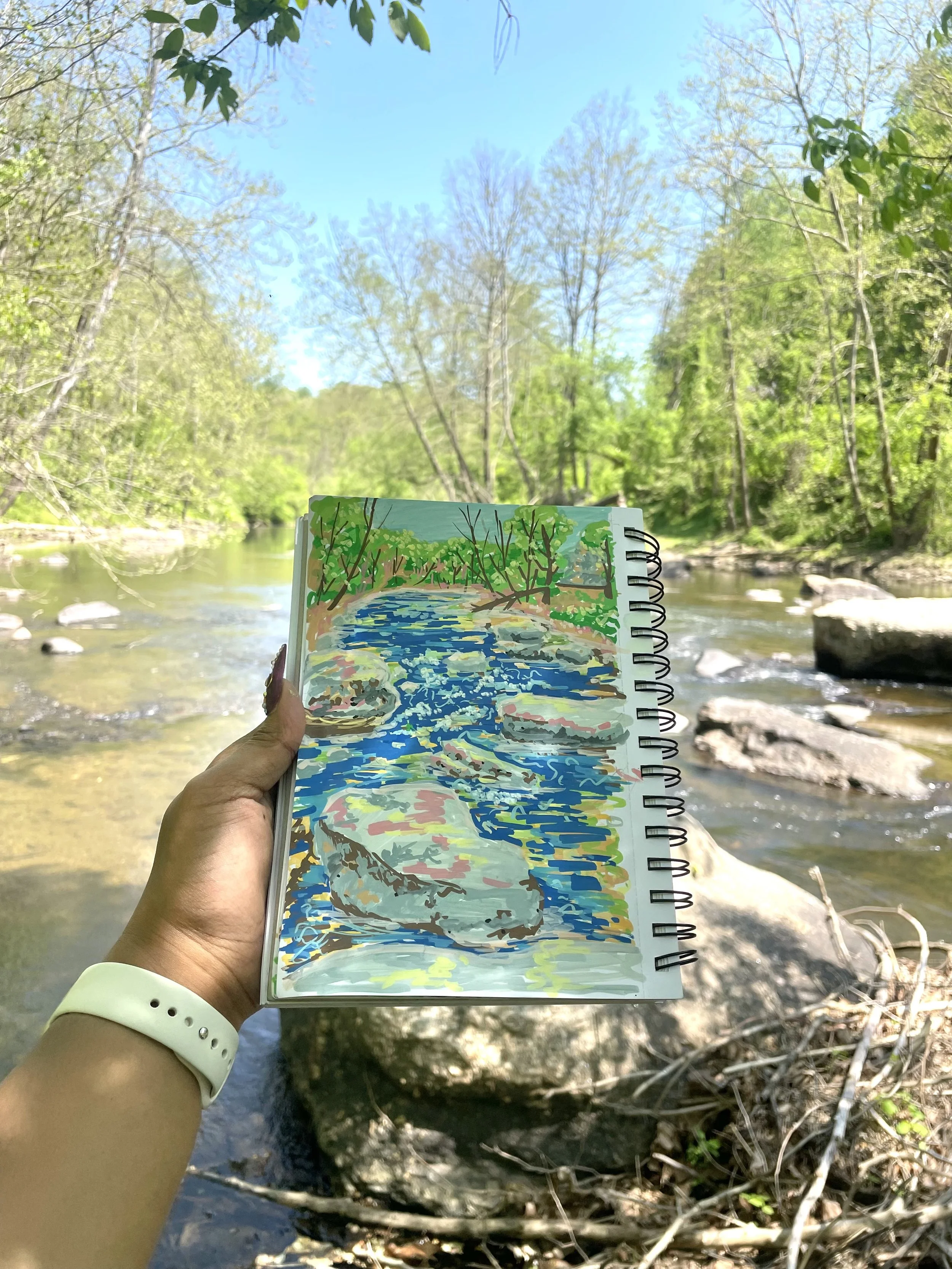 (one of) Plein Air Nature study - Acrylic Marker