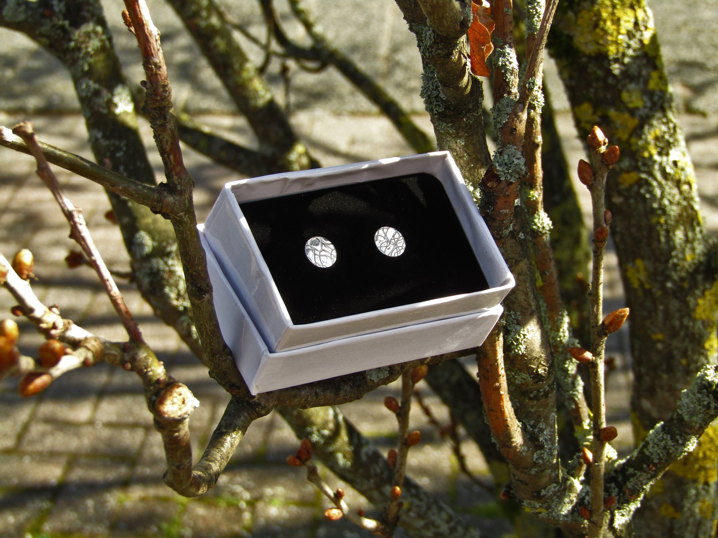 Small Mesh Texture Circle Studs1.jpg