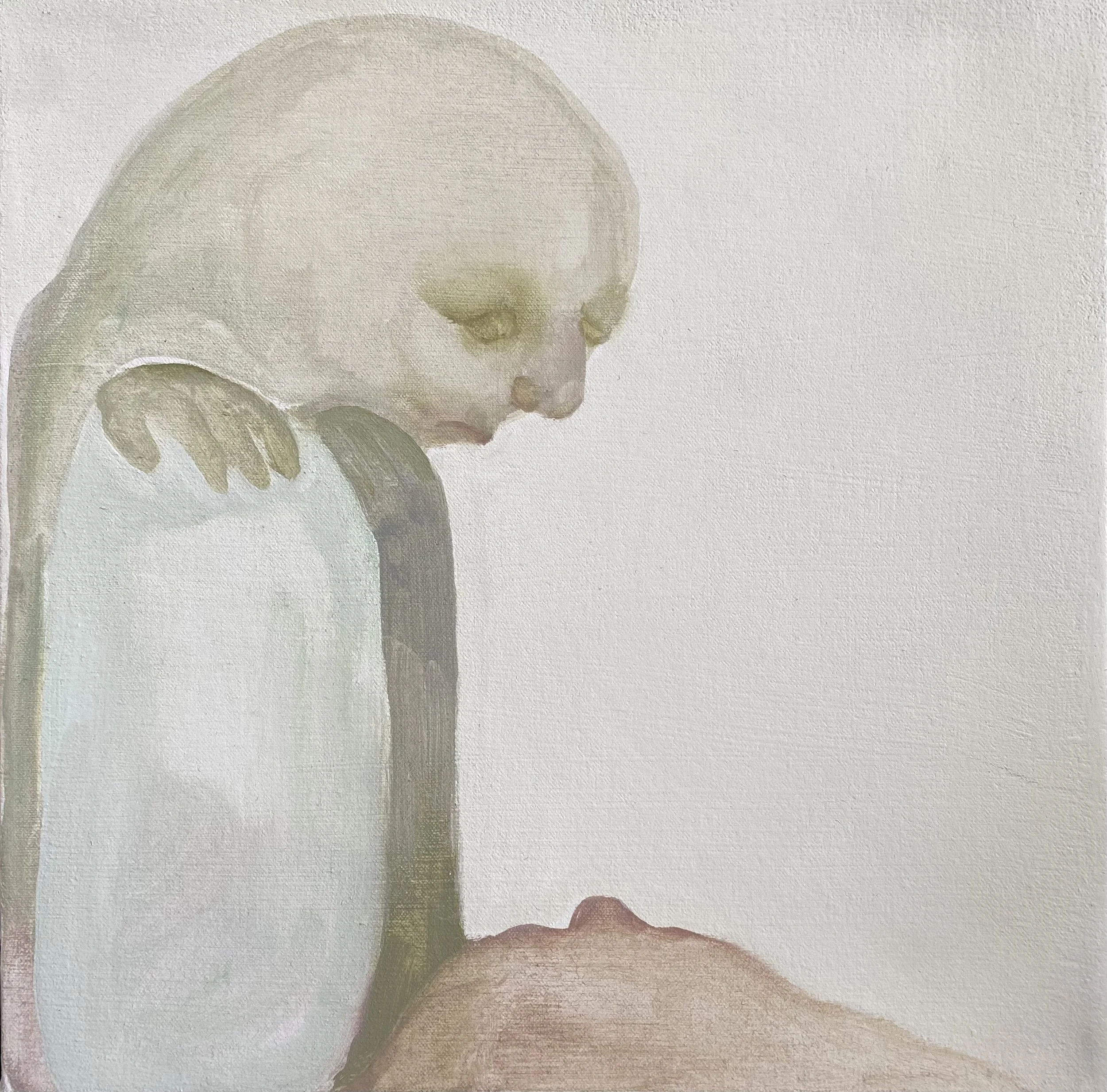 Keep It Between, Oil on canvas, 18"x18", $300