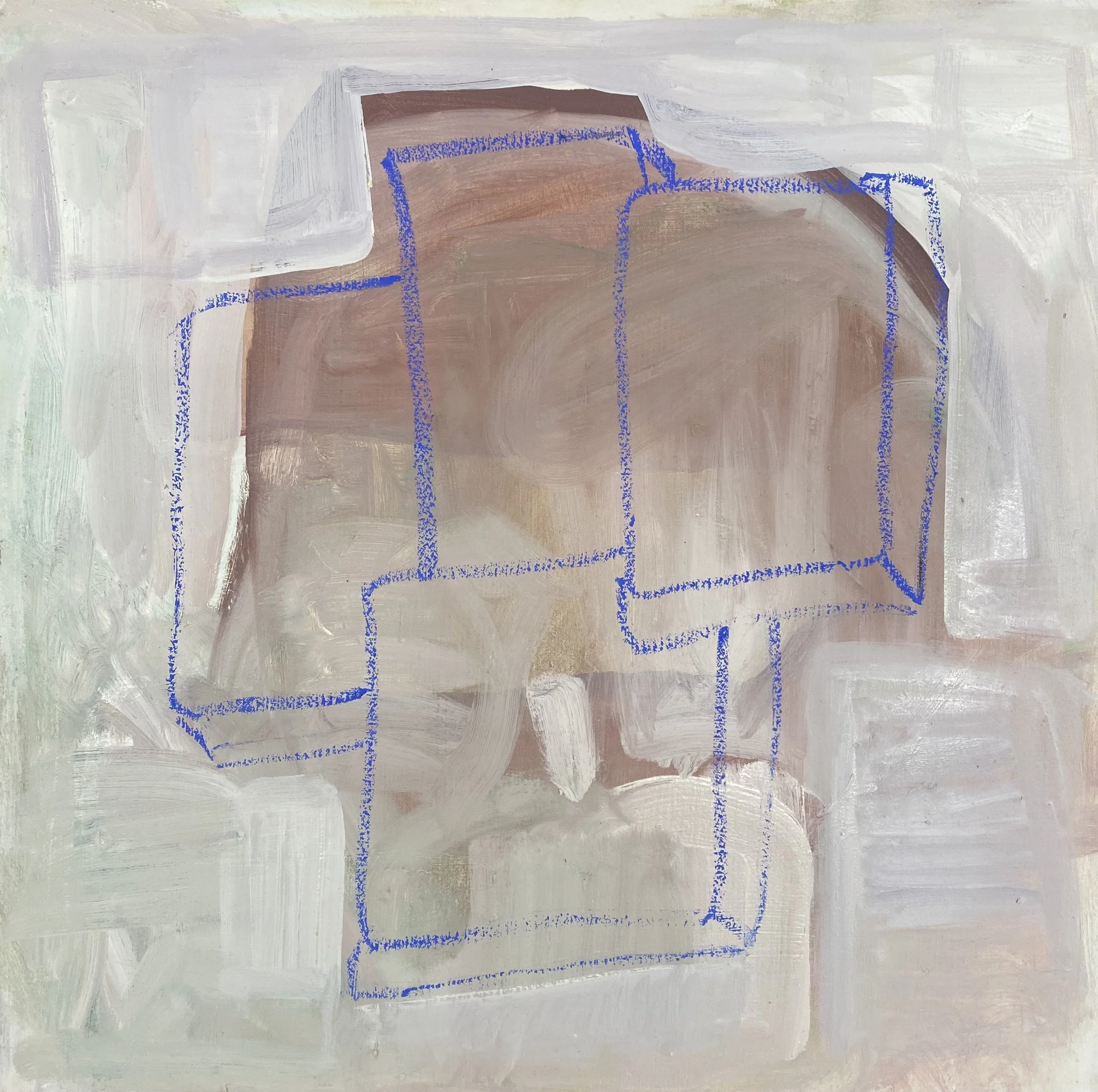 A Cross, Oil and pastel on canvas, 28"x28", $300
