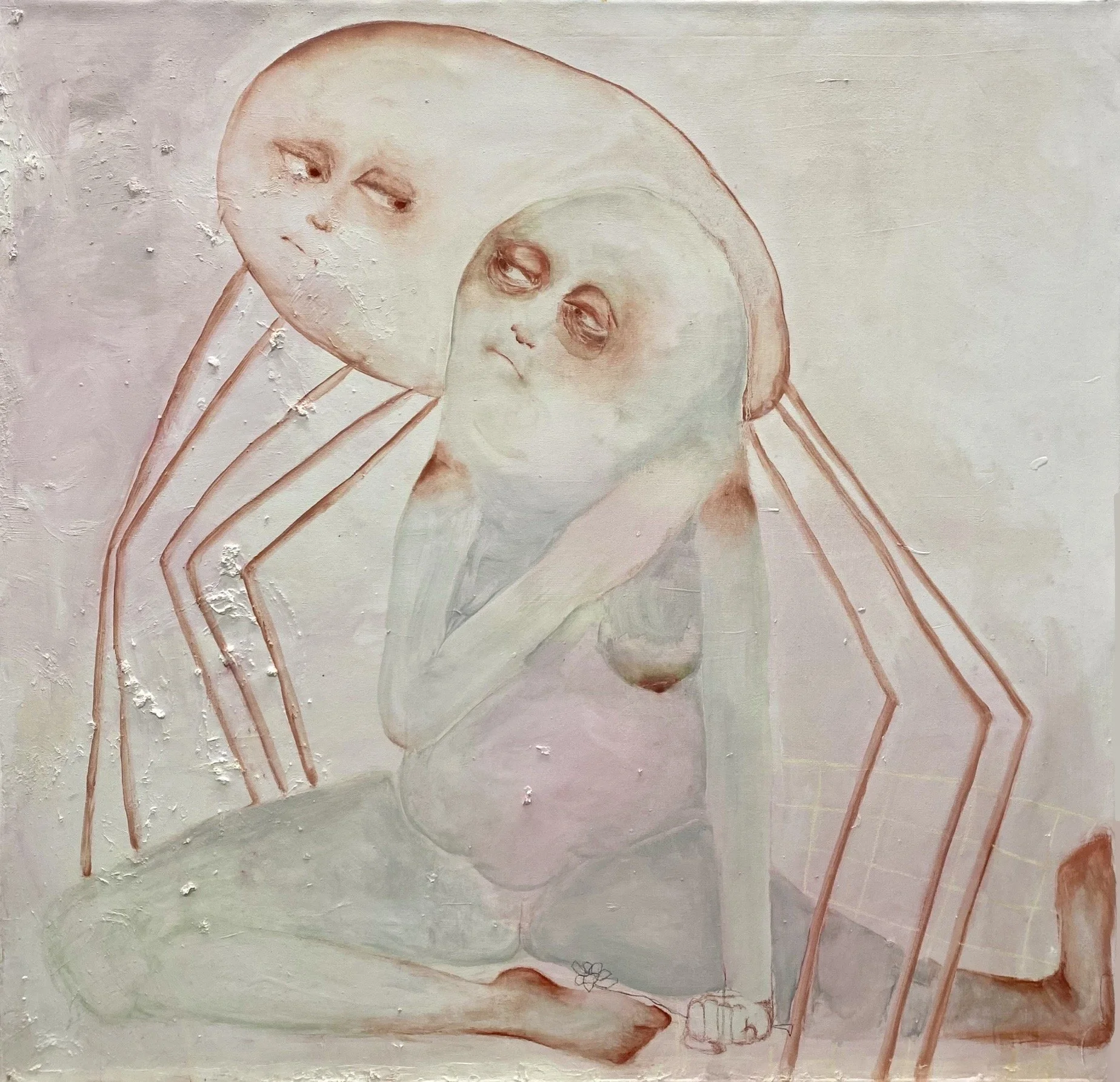 As Ever Trod Shoe Leather, Oil on canvas, 60"x62", $6000