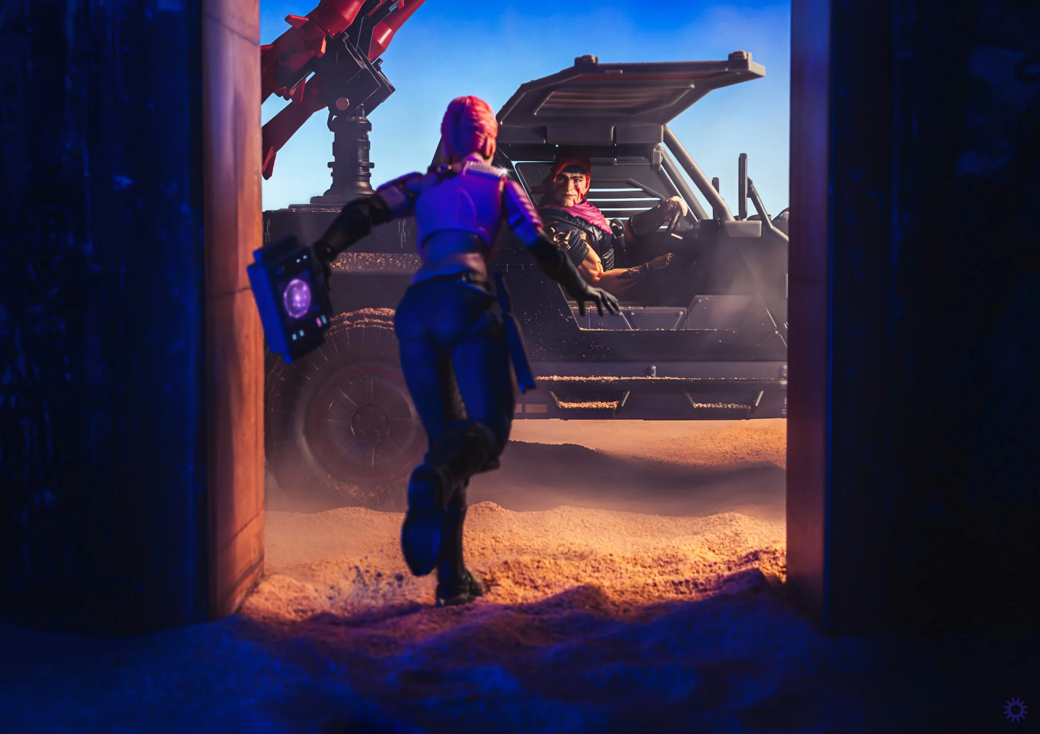 G.I. Joe Classified Zarana and Zandar with Cobra Stinger Jeep