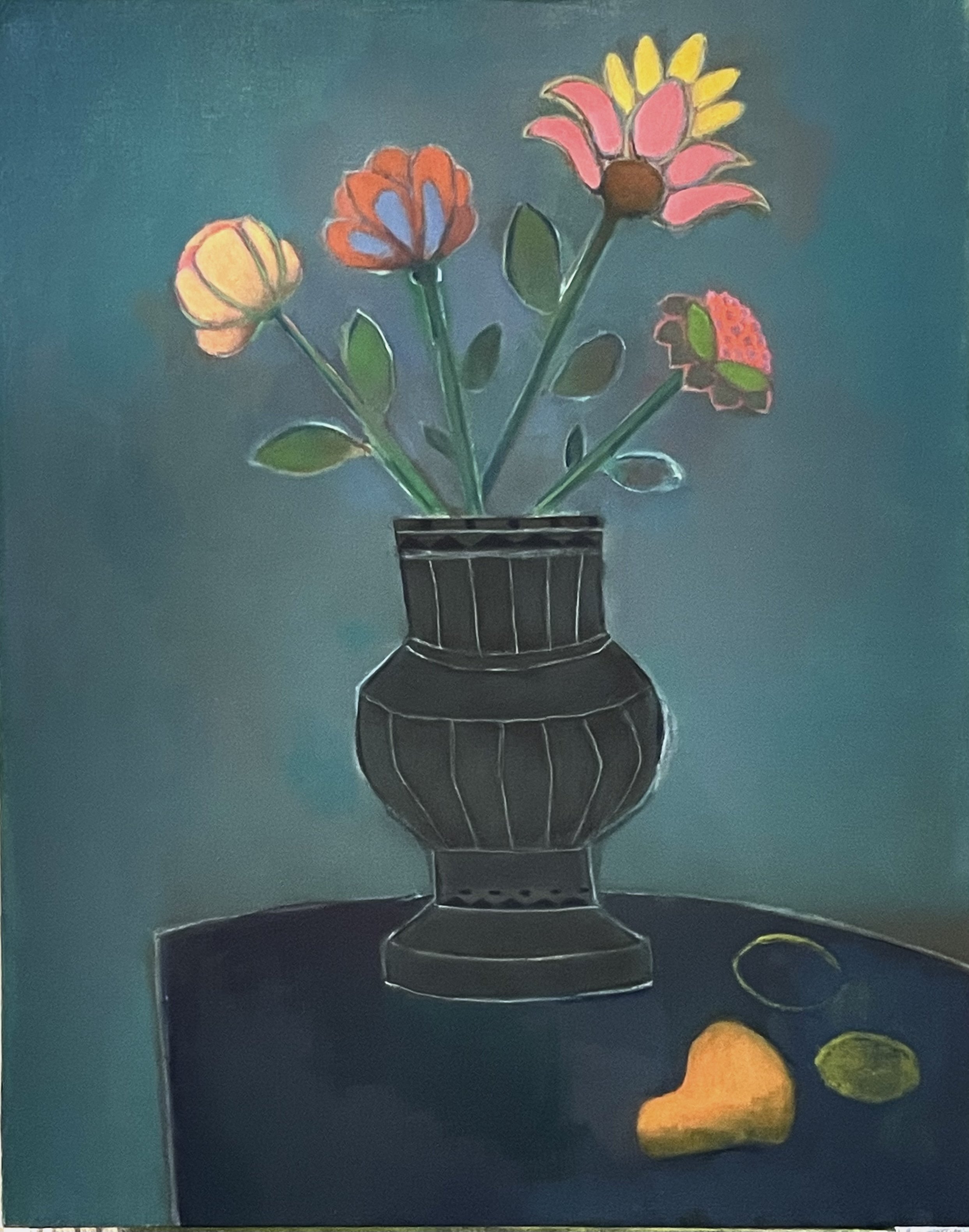 Vase of Wild Flowers with Small Still Life