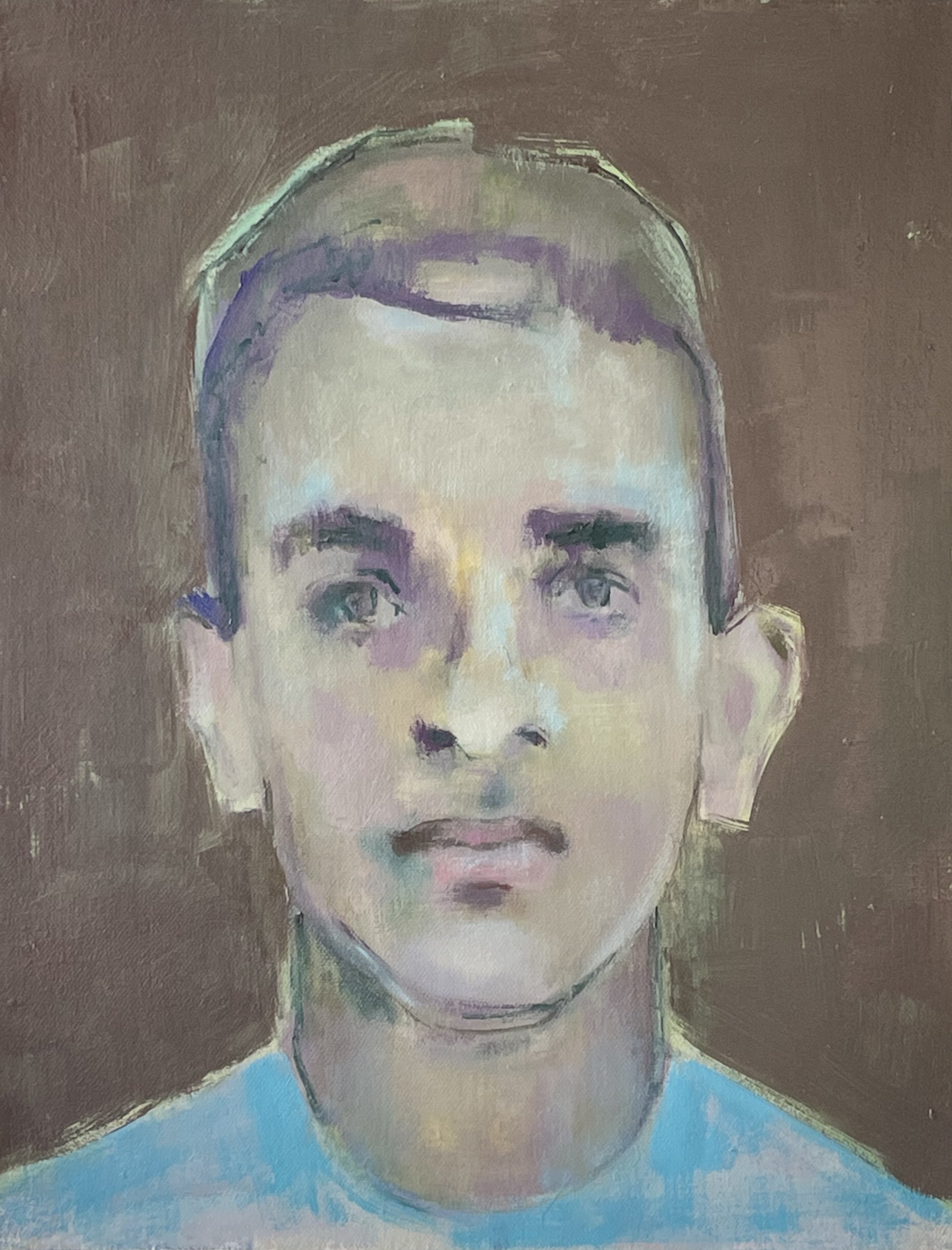 Portrait Study in Brown and Blue