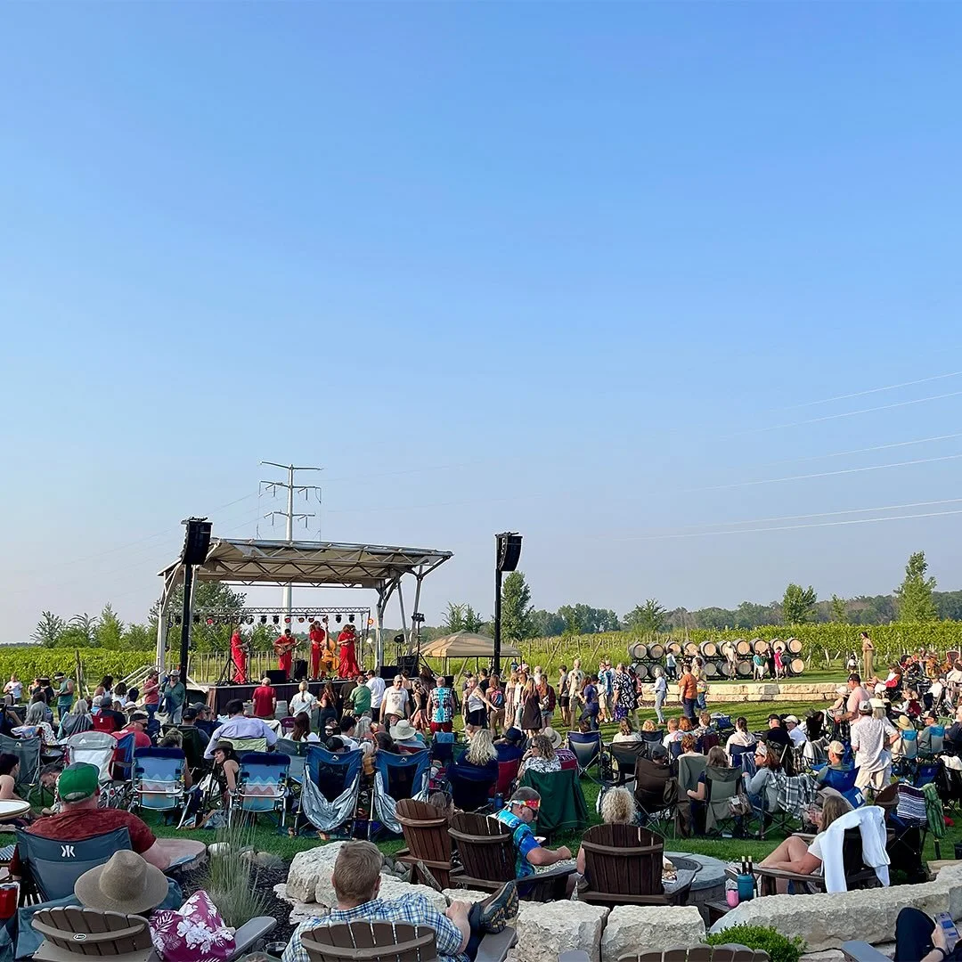 new favorite&hellip; finding amazing hidden gems in the WI countryside like Ledgestone Vinyards. they host a Thursday night Wine Down concert series with some GREAT bluegrass musicians; last week was Chicken Wire Empire w/ Yonder Mountain String Band