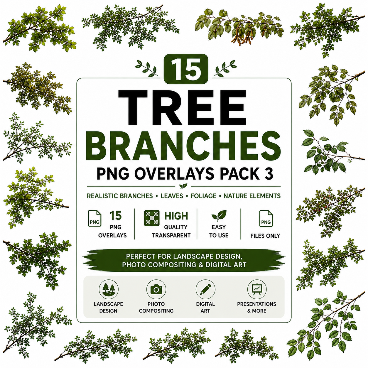 TREE BRANCHES (Pack 3)