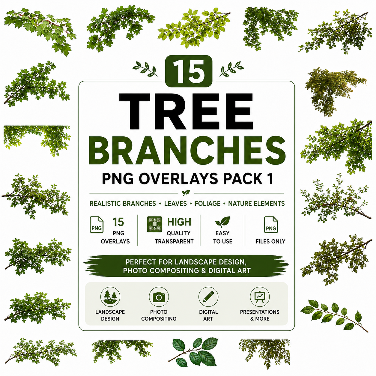 TREE BRANCHES  (Pack 1)