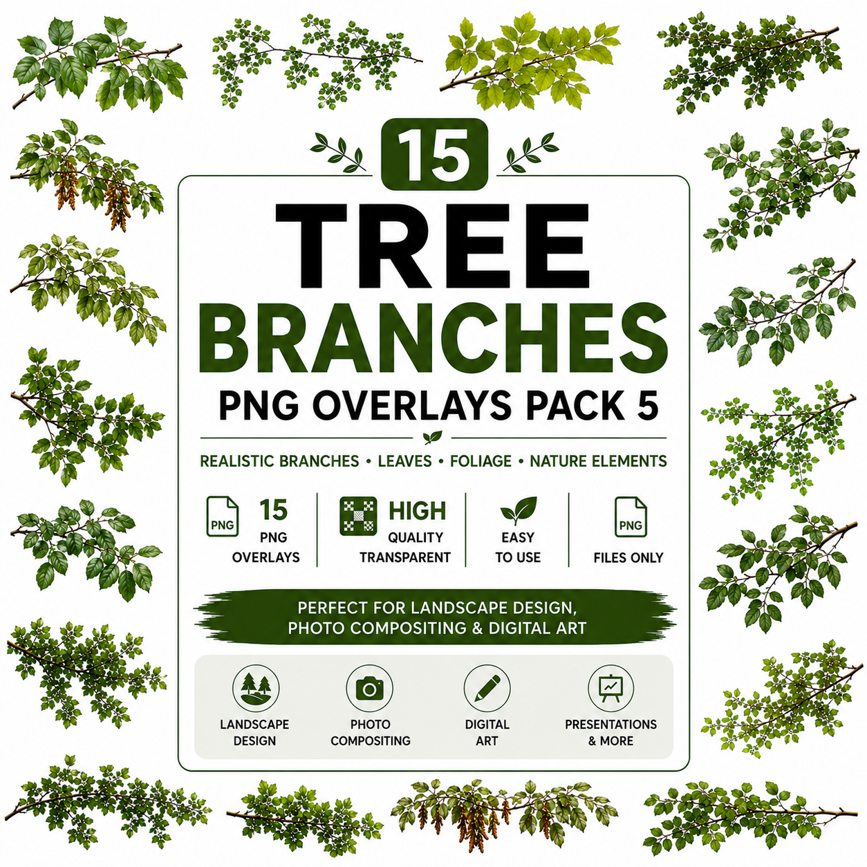 TREE BRANCHES (Pack 5)