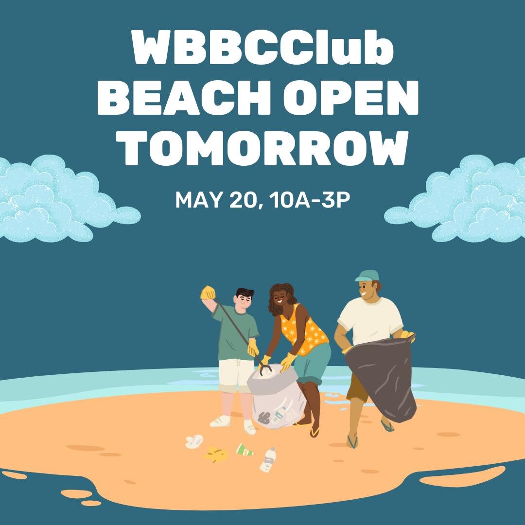 White Bear Beach Community Club Beach Open and clean-up tomorrow, Saturday, 10am-3pm. Hope you can join us!