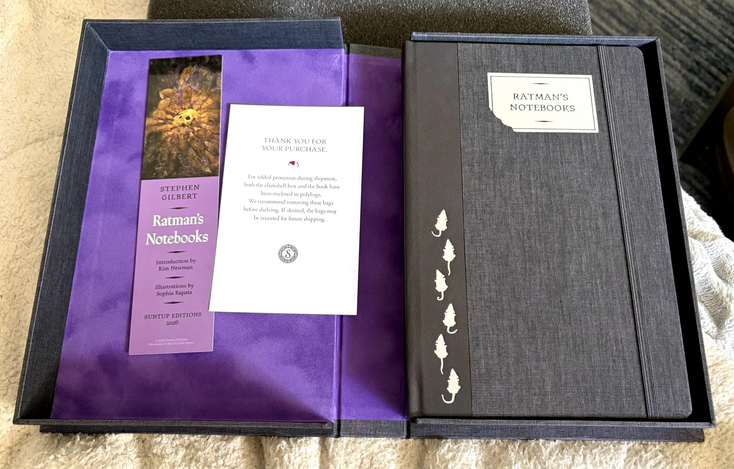 RATMAN'S NOTEBOOKS Stephen Gilbert Suntup  SIGNED/# Edition Beautiful Traycased