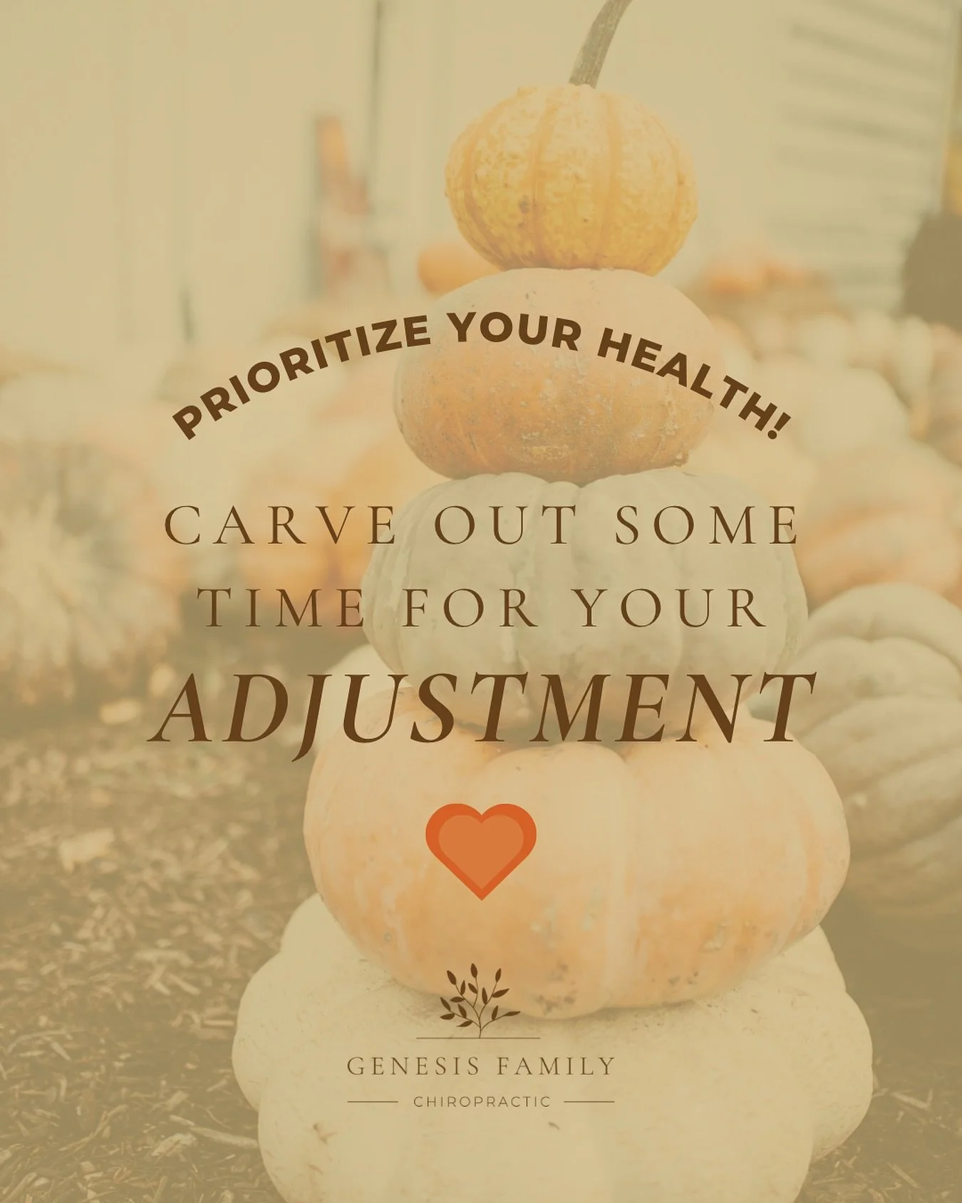 🍂✨ Just like carving pumpkins, carving out time for your health is essential! Your body deserves the care and balance that an adjustment brings. 🎃💆&zwj;♀️💆&zwj;♂️

👉 Schedule your next visit and keep your health a top priority this season.

#chi