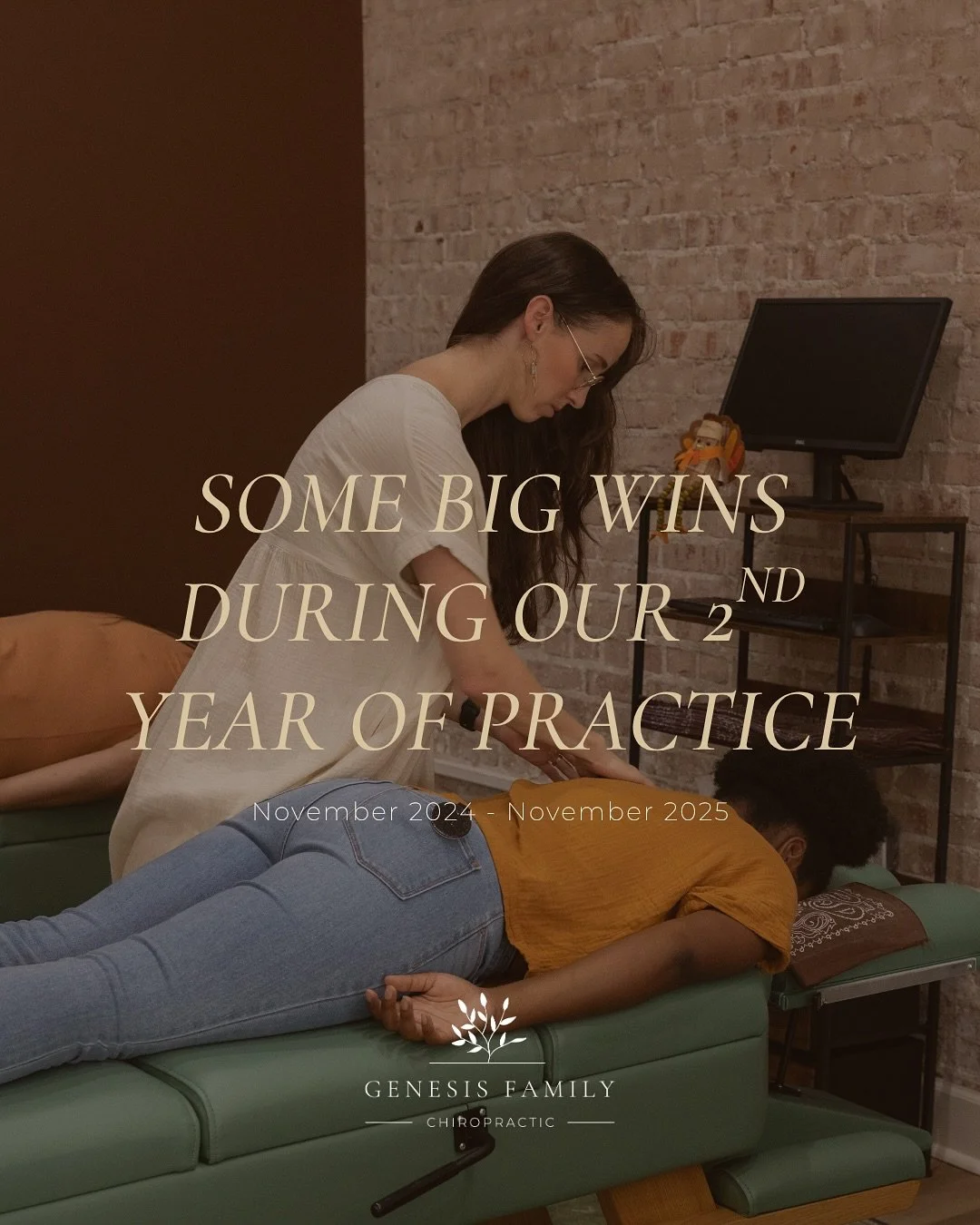 ✨ Wrapping up our 2nd year at Genesis Family Chiropractic ✨

From welcoming new faces to celebrating big milestones, this past year (Nov 2024 &ndash; Nov 2025) has been full of growth and gratitude.

💫 Highlights include:
🌿 Our beautiful custom woo