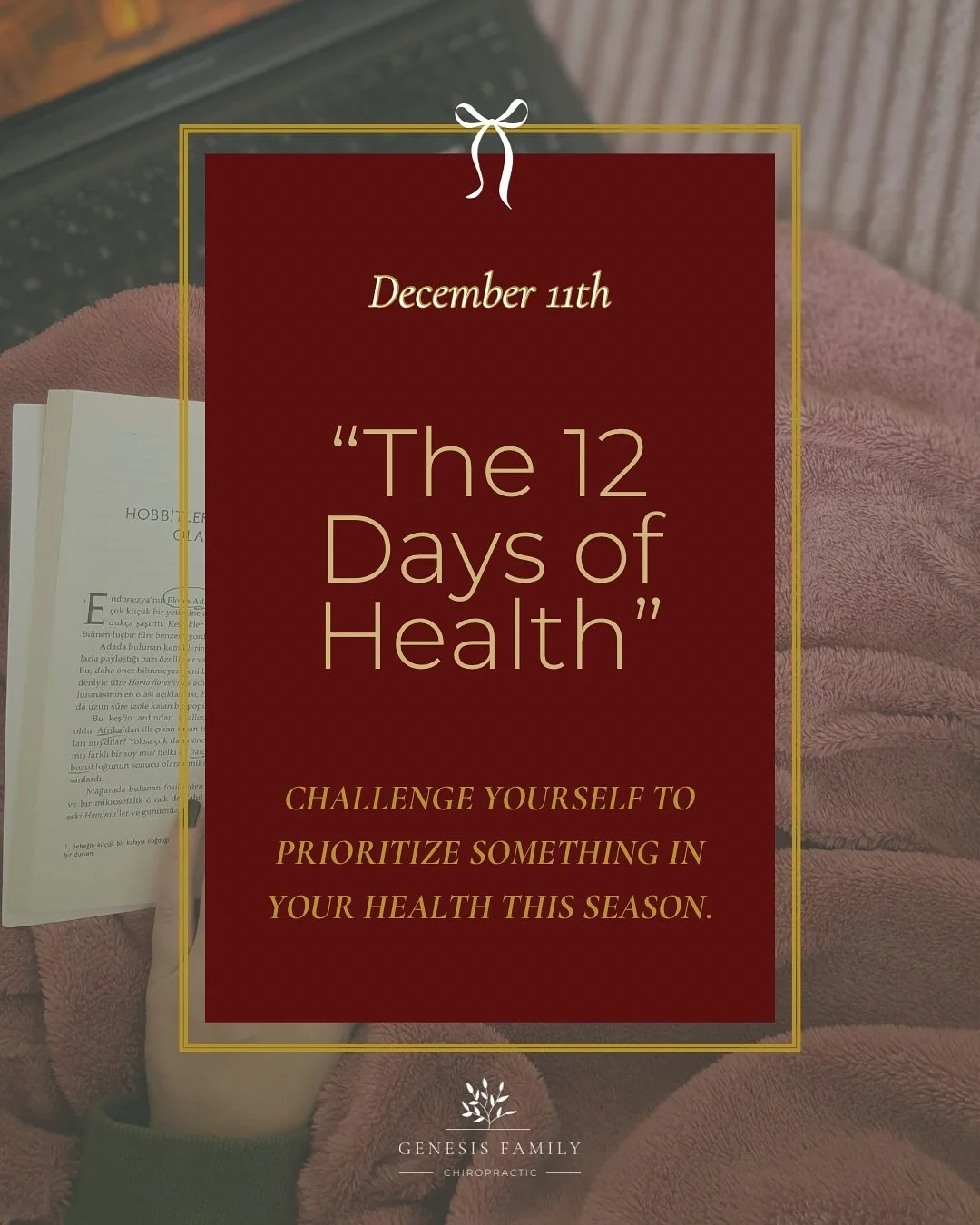 ✨ Day 11 of the 12 Days of Health: Hobbies ✨

Cozy, creative hobbies &mdash; like reading, knitting, journaling, baking, or crafting &mdash; do more than fill your free time. They help calm the nervous system by creating gentle rhythm, focus, and a s