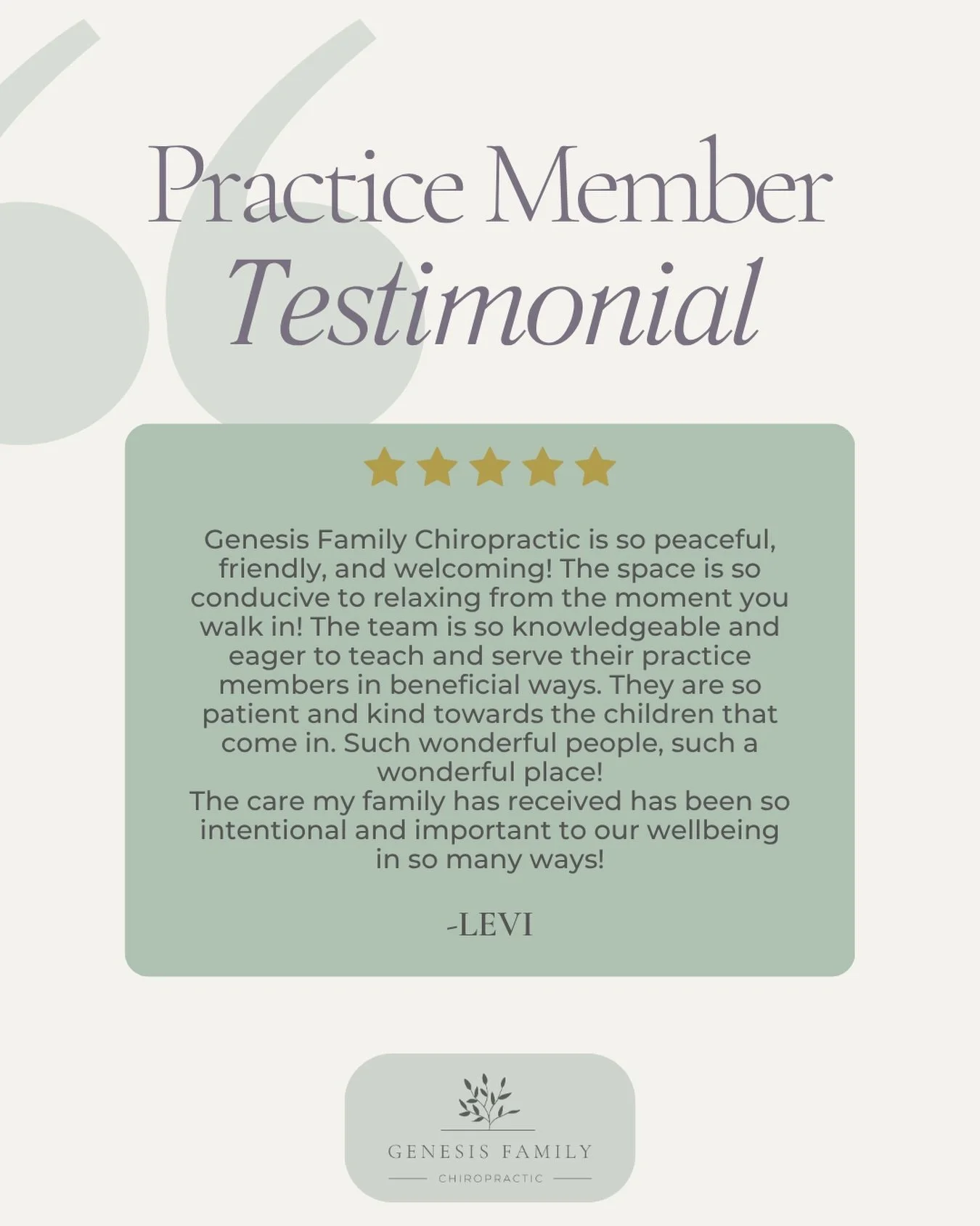 Kind words like these mean everything to us 🤍

We&rsquo;re honored to serve families in a space that feels peaceful, welcoming, and truly supportive. Thank you for trusting us with your health journey&mdash;it&rsquo;s a privilege we don&rsquo;t take